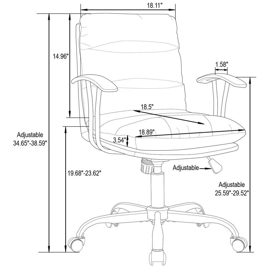 LeisureMod Regina Modern Executive Leather Office Chair - Image 15
