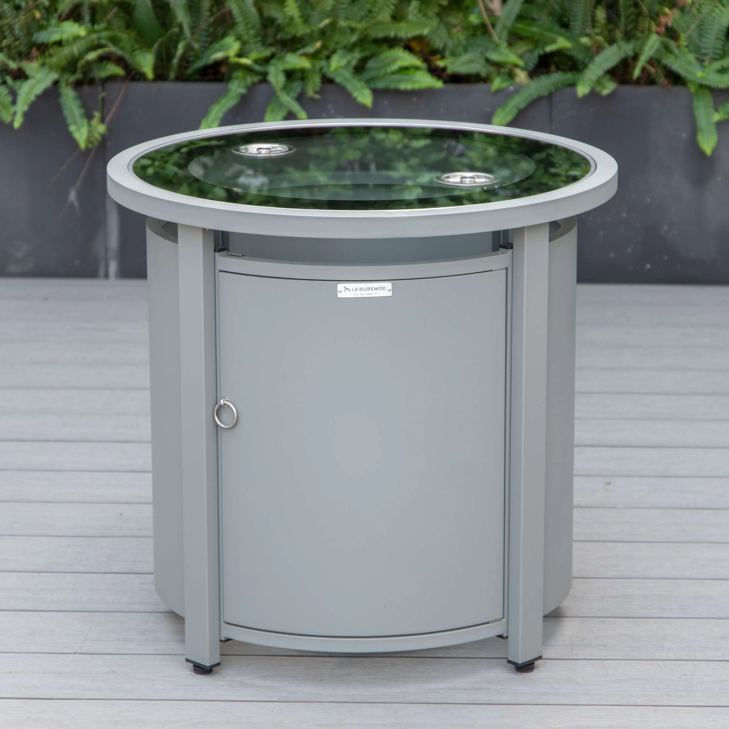LeisureMod Walbrooke Black Patio Round Tank Holder - Image 18