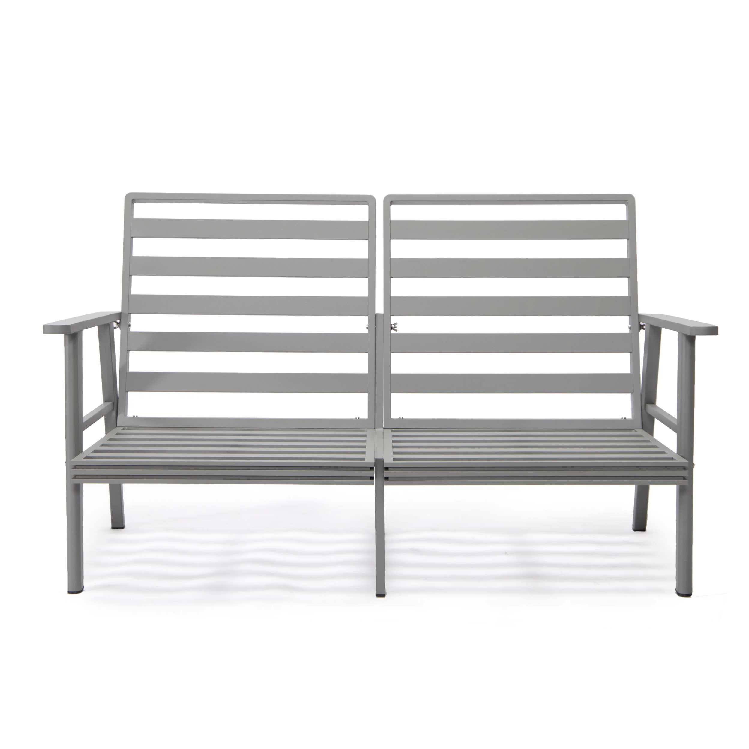 LeisureMod Walbrooke Modern 3-Piece Outdoor Patio Set with Grey Aluminum Frame - Image 73
