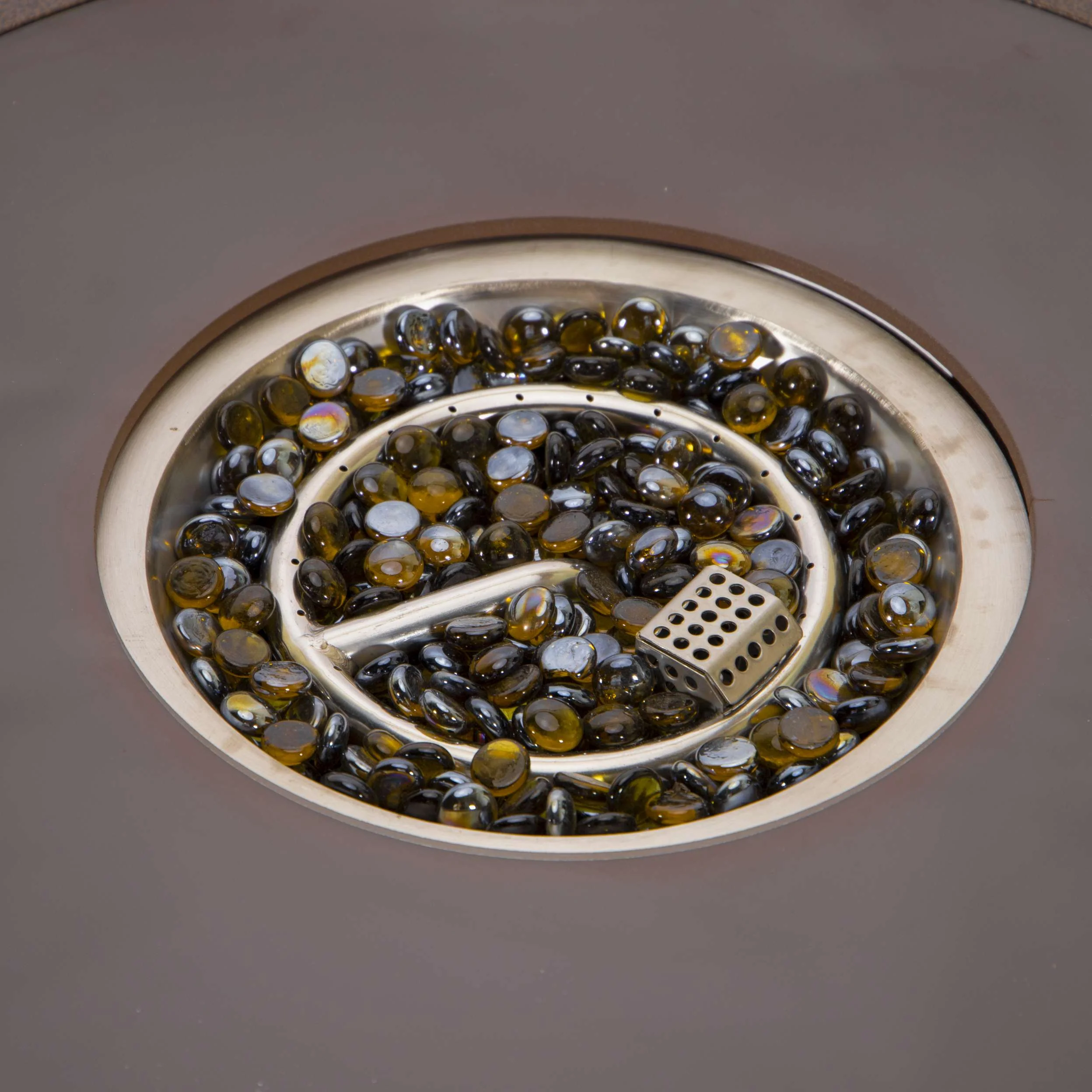 LeisureMod Walbrooke Modern Brown Patio Conversation With Round Fire Pit & Tank Holder - Image 106