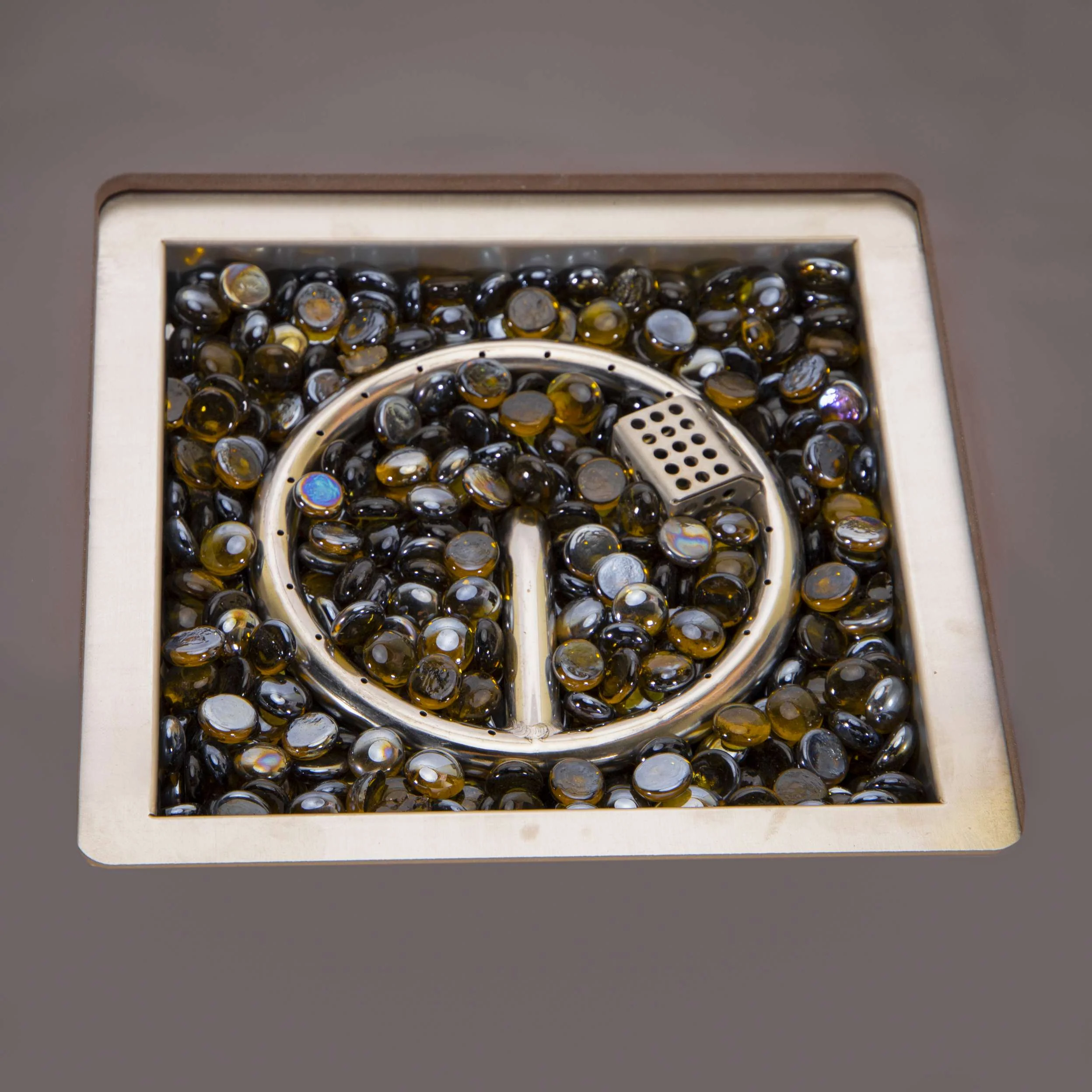LeisureMod Walbrooke Modern Brown Patio Conversation With Square Fire Pit & Tank Holder - Image 171