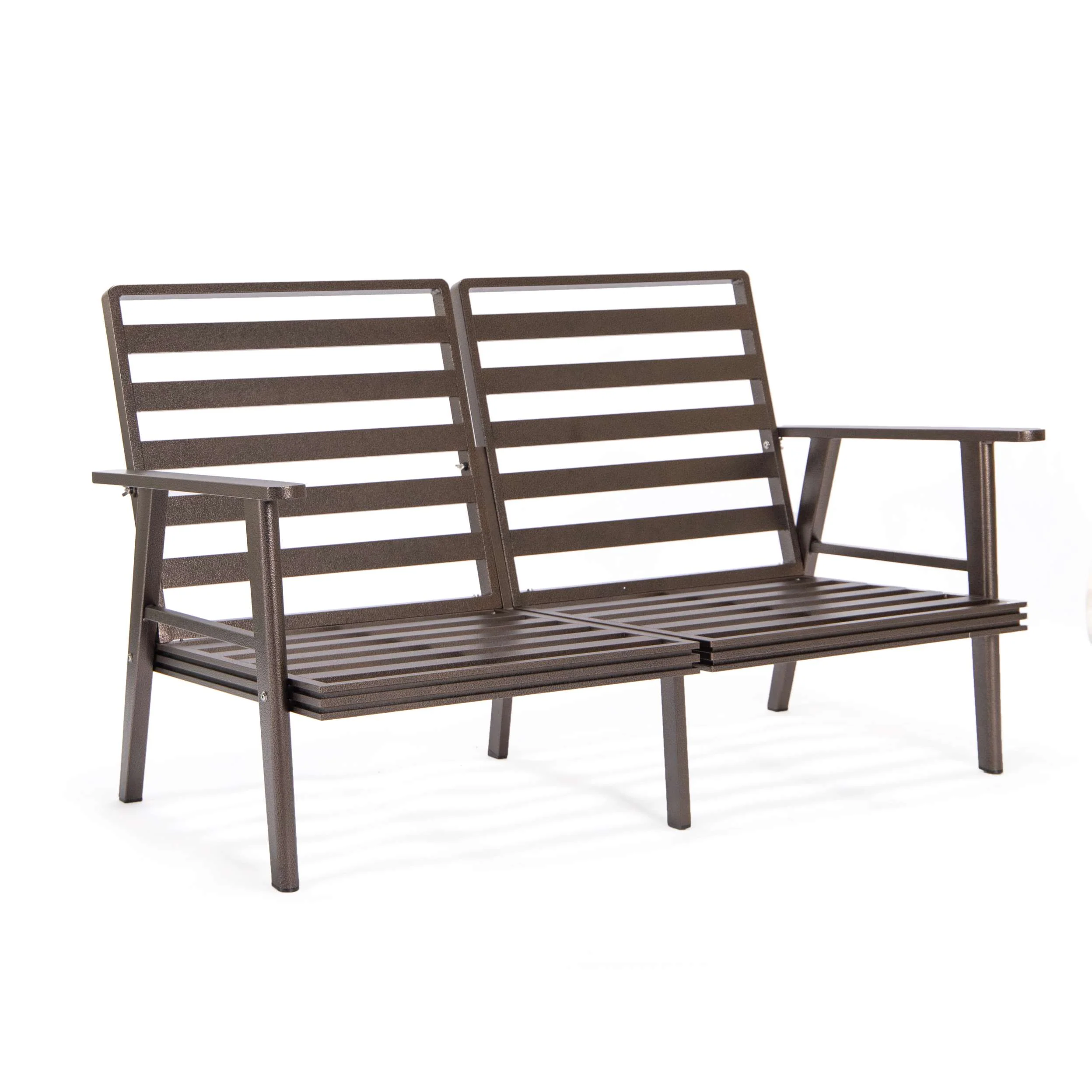 LeisureMod Walbrooke Modern Brown Patio Conversation With Square Fire Pit & Tank Holder - Image 182