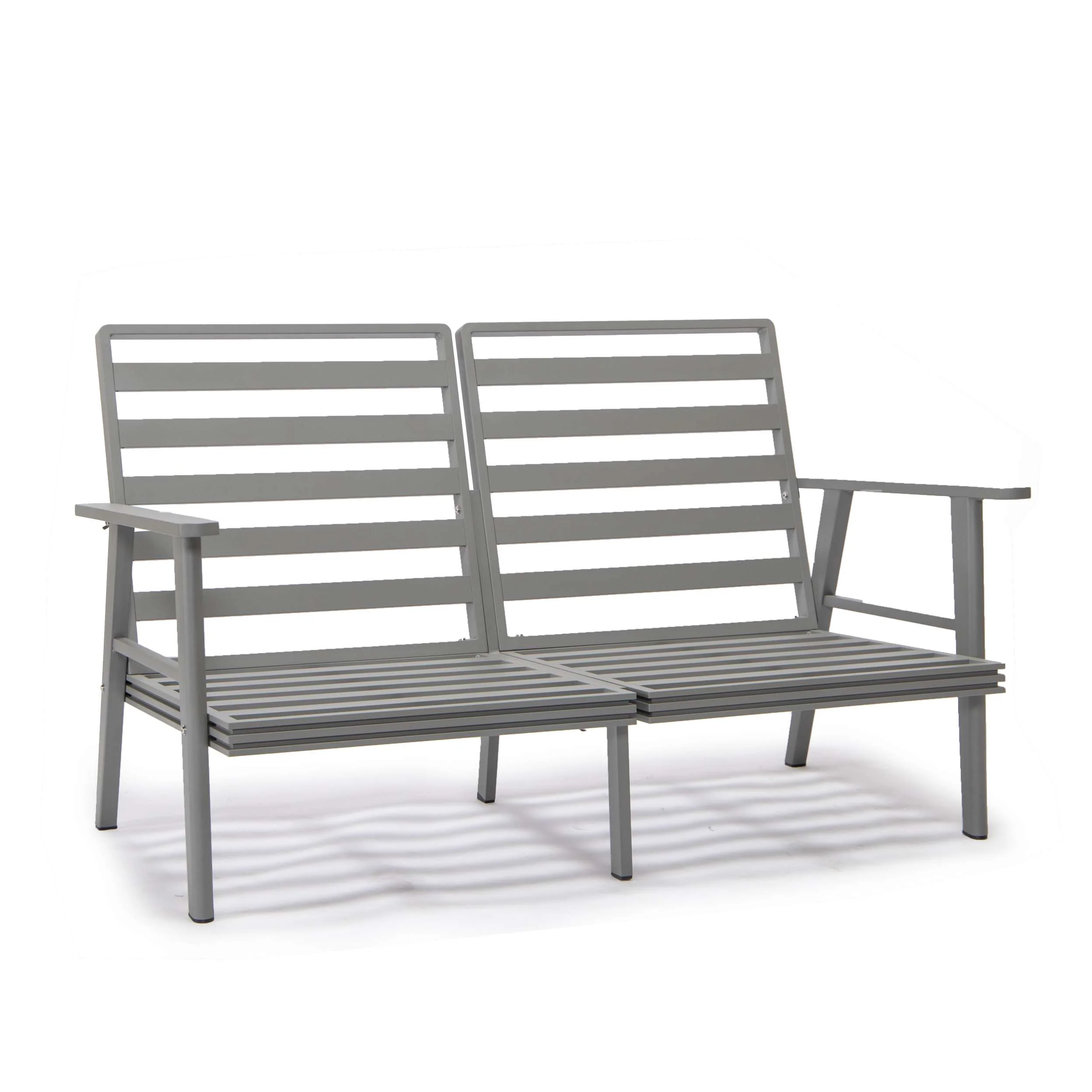 LeisureMod Walbrooke Modern Grey Patio Conversation With Round Fire Pit & Tank Holder - Image 111