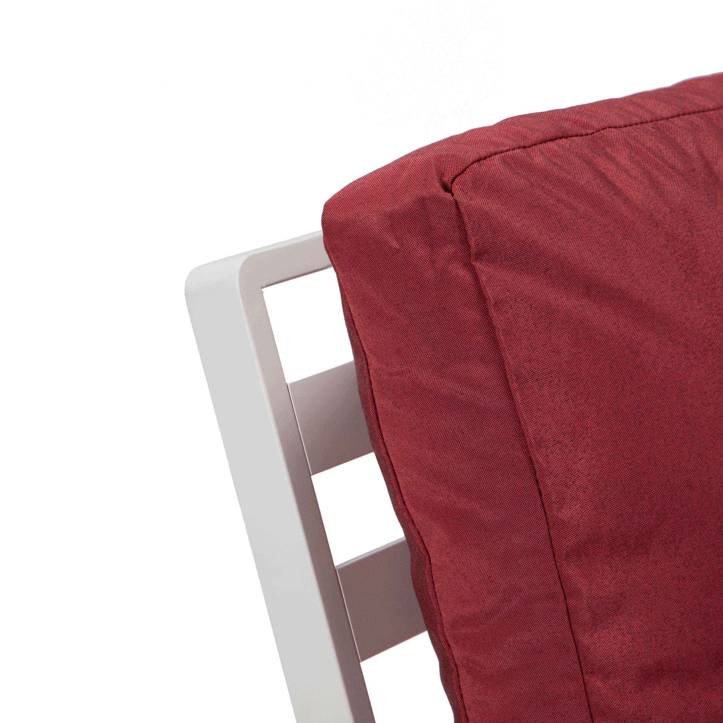 Leisuremod Walbrooke Modern Outdoor Patio Loveseat with White Aluminum Frame and Removable Cushions For Patio and Backyard Garden - Image 54