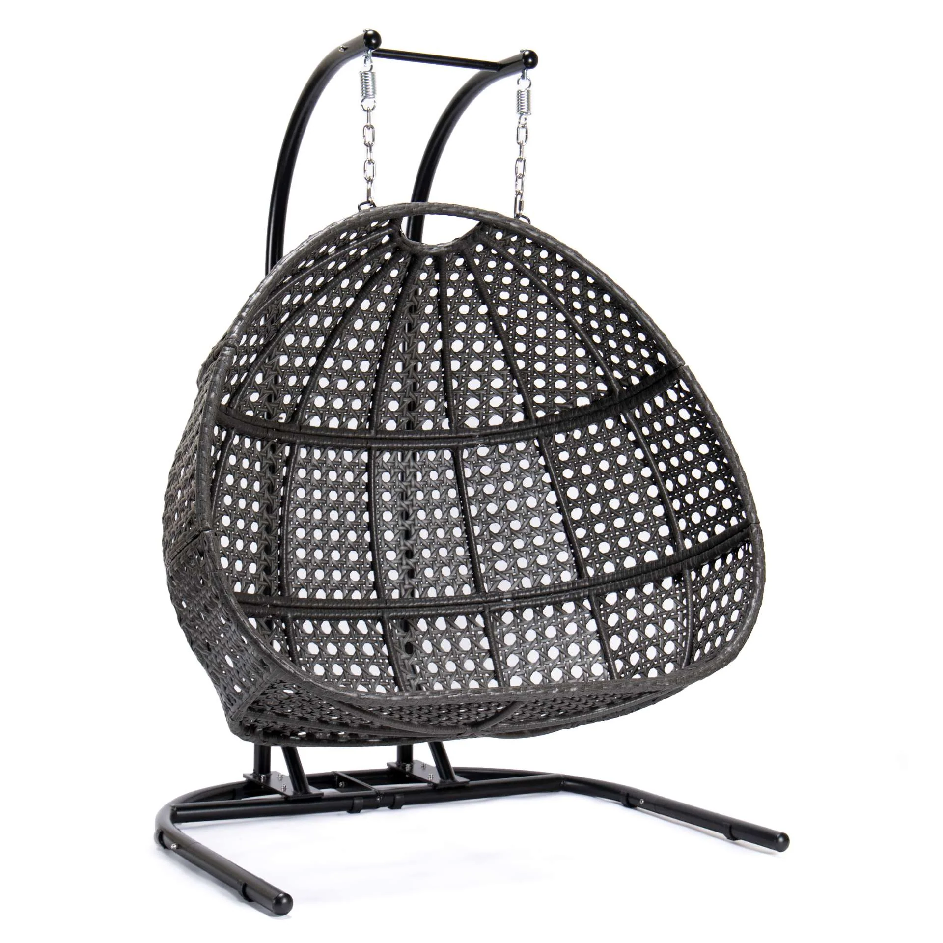 LeisureMod Wicker Hanging Double Egg Swing Chair - EKDCH-57BR - Image 85