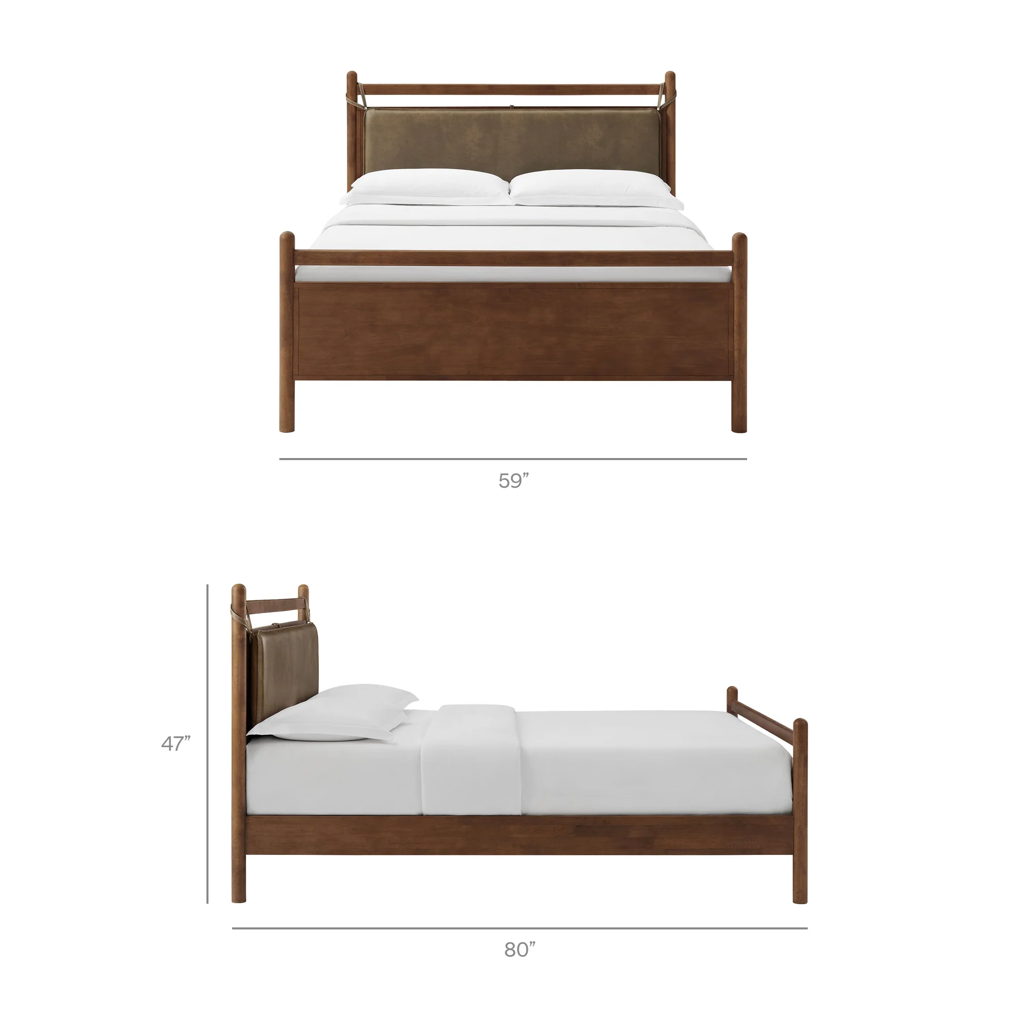 Leni Full Size Vegan Leather and Wood Platform Bed Frame by Modway - Image 20