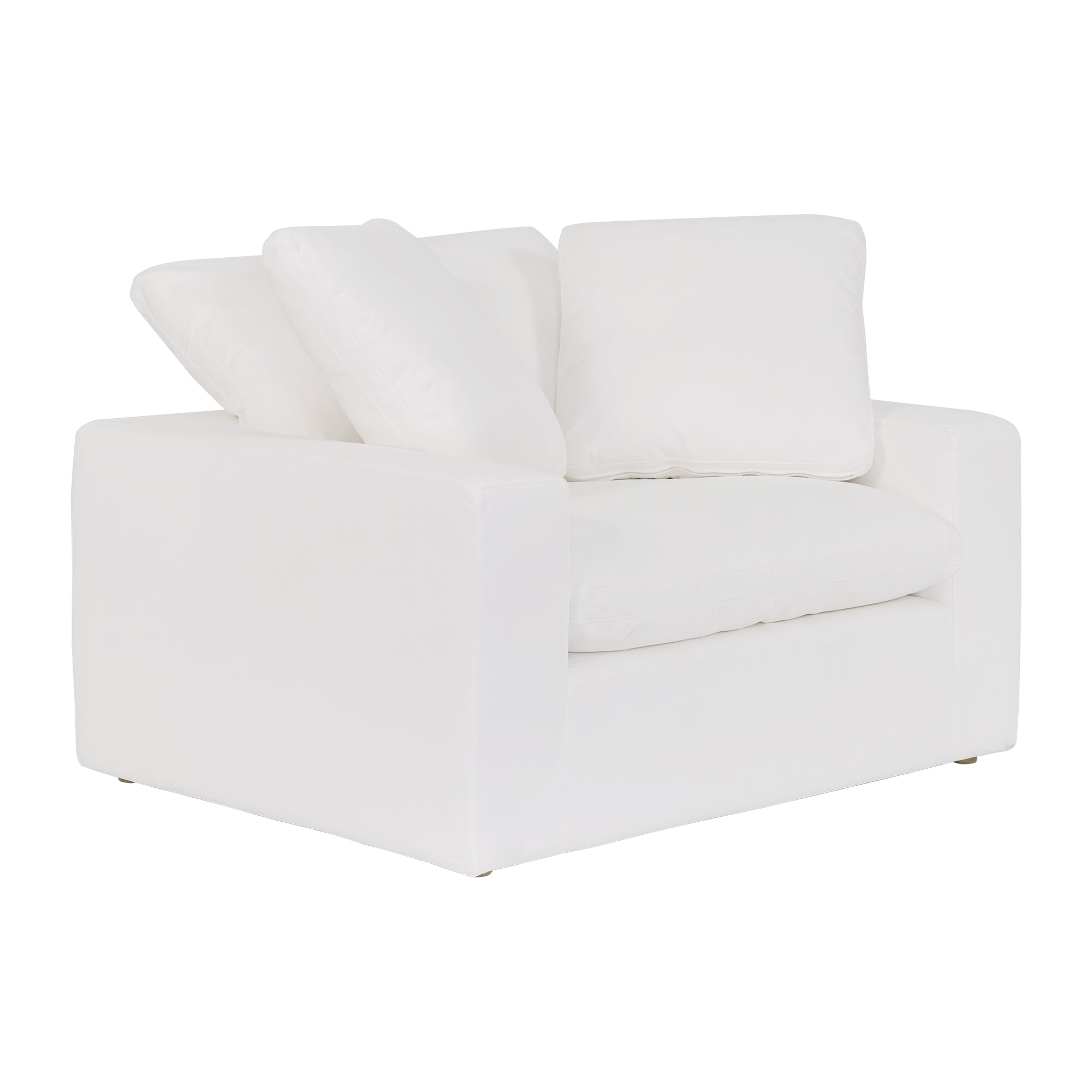 Liberty 51.5" Upholstered Chair and a Half in Slate Gray By Armen Living - Image 10