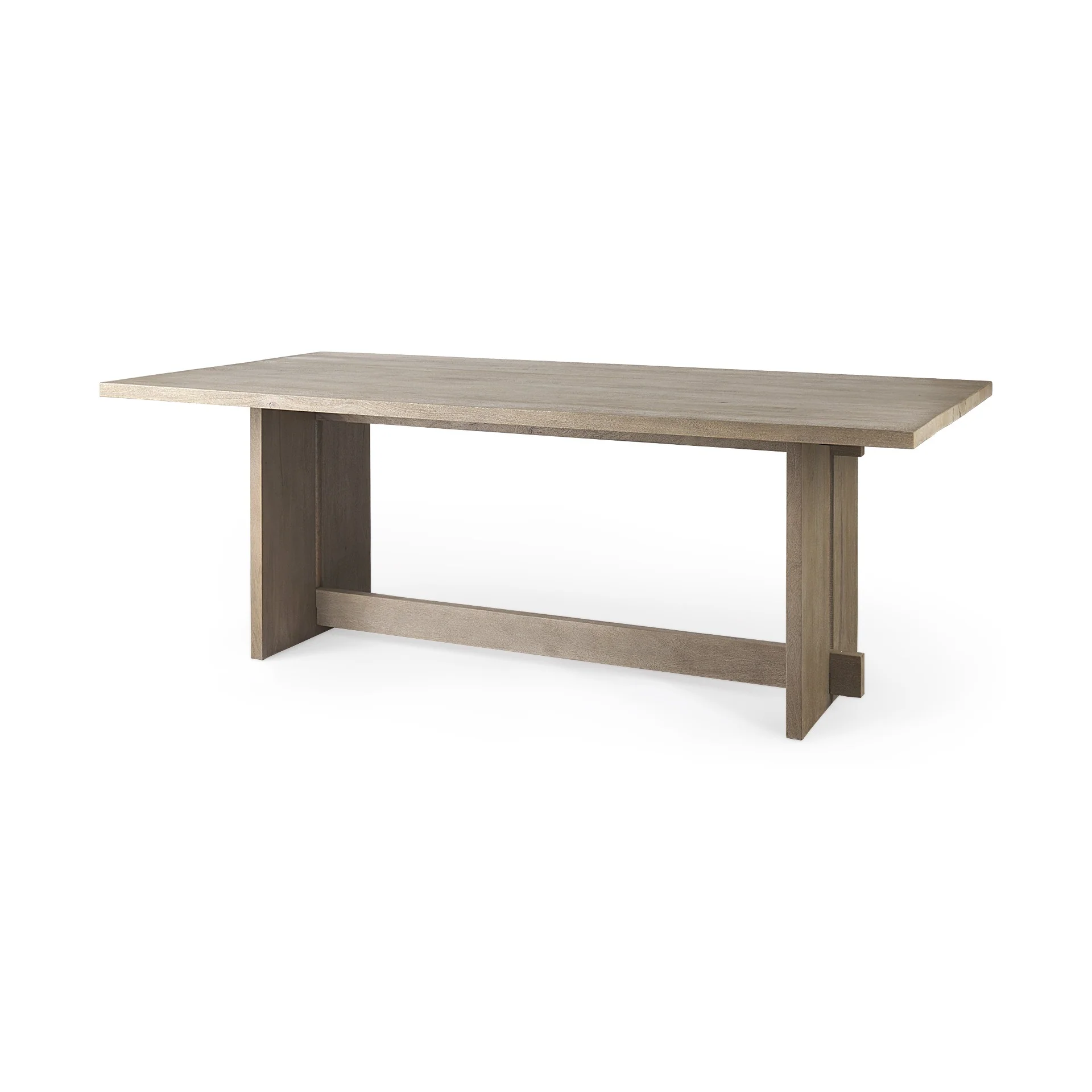 Light Brown Modern Rustic Wooden Dining Table By Homeroots