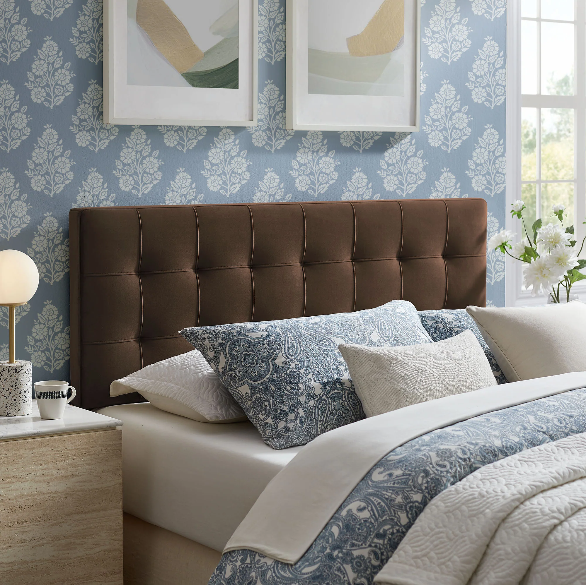 Lily Stain-Resistant Performance Velvet King Size Headboard by Modway - Image 22