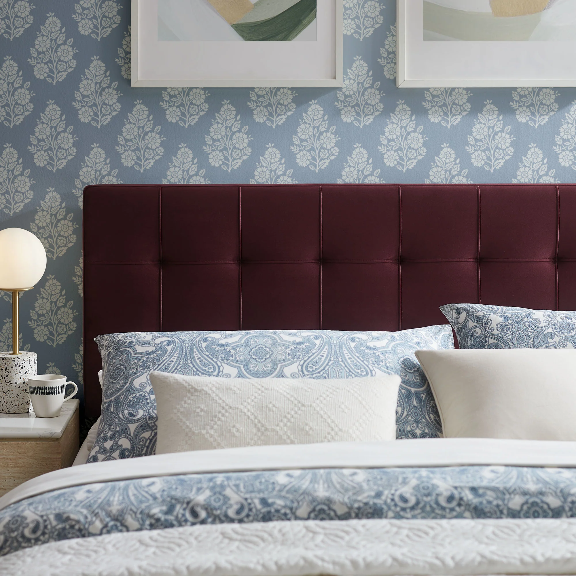 Lily Stain-Resistant Performance Velvet King Size Headboard by Modway - Image 37