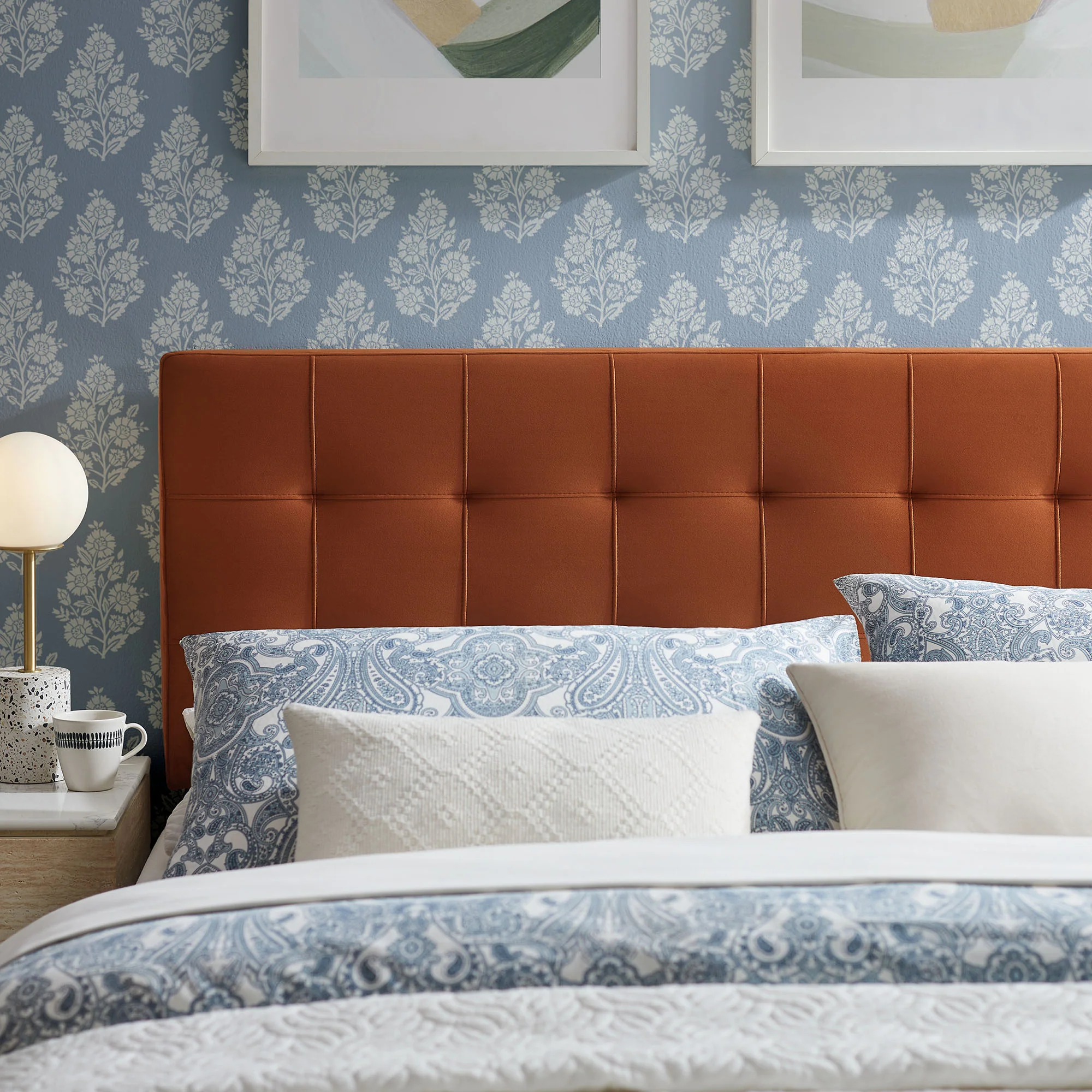 Lily Stain-Resistant Performance Velvet King Size Headboard by Modway - Image 45