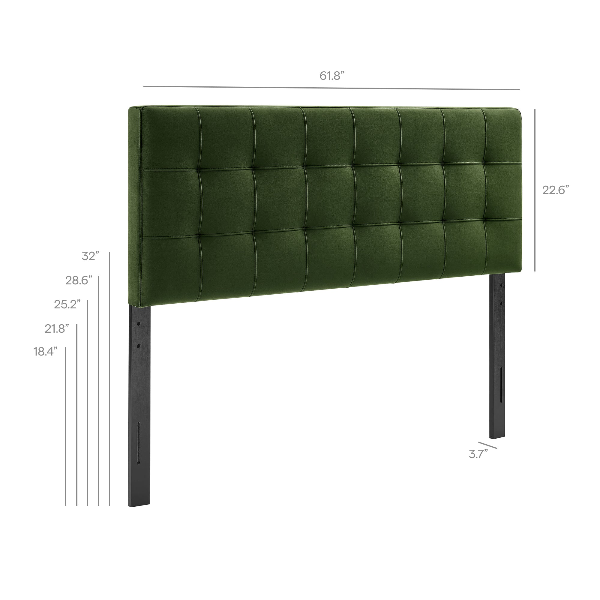Lily Stain-Resistant Performance Velvet Queen Size Headboard by Modway - Image 32