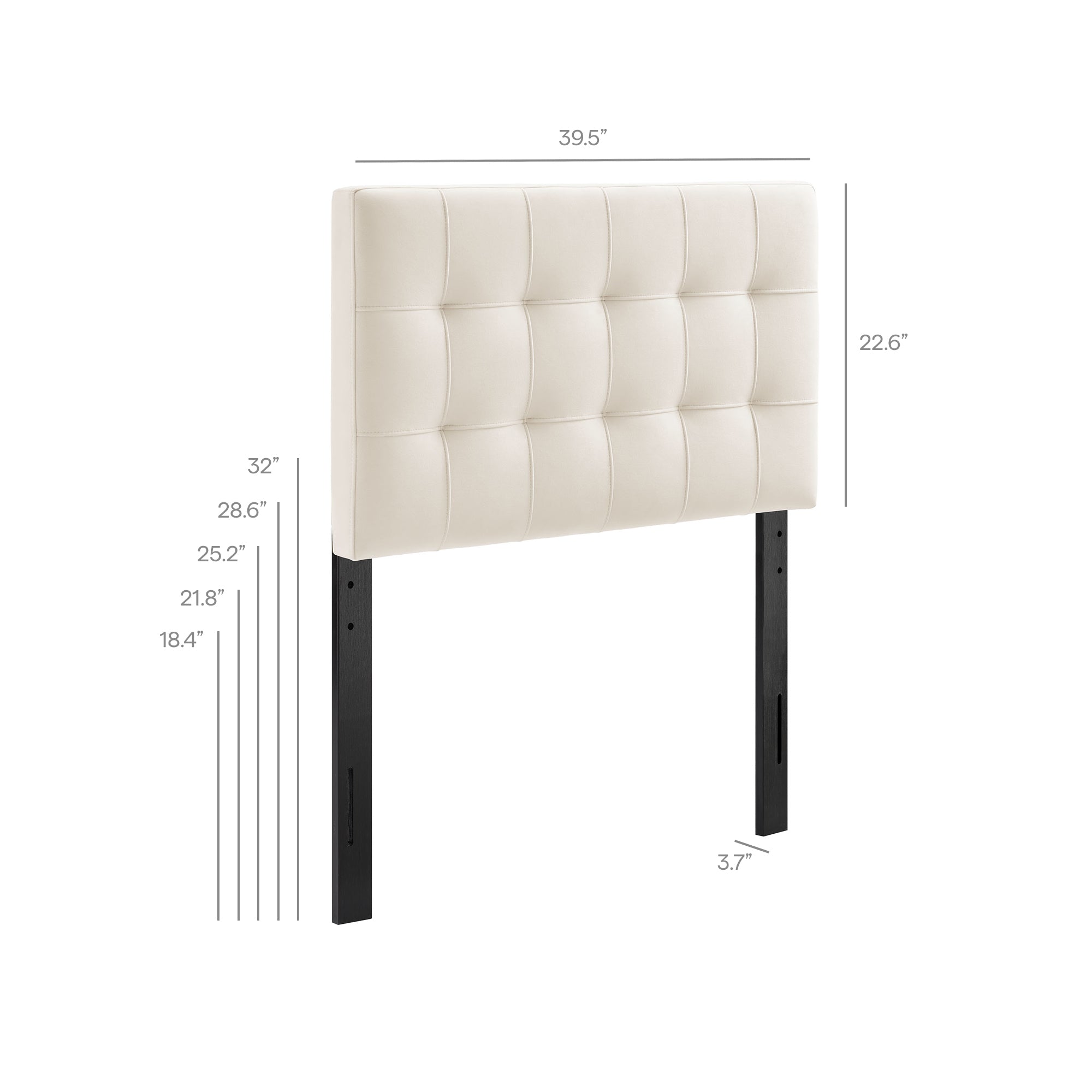 Lily Stain-Resistant Performance Velvet Twin Size Headboard by Modway - Image 8