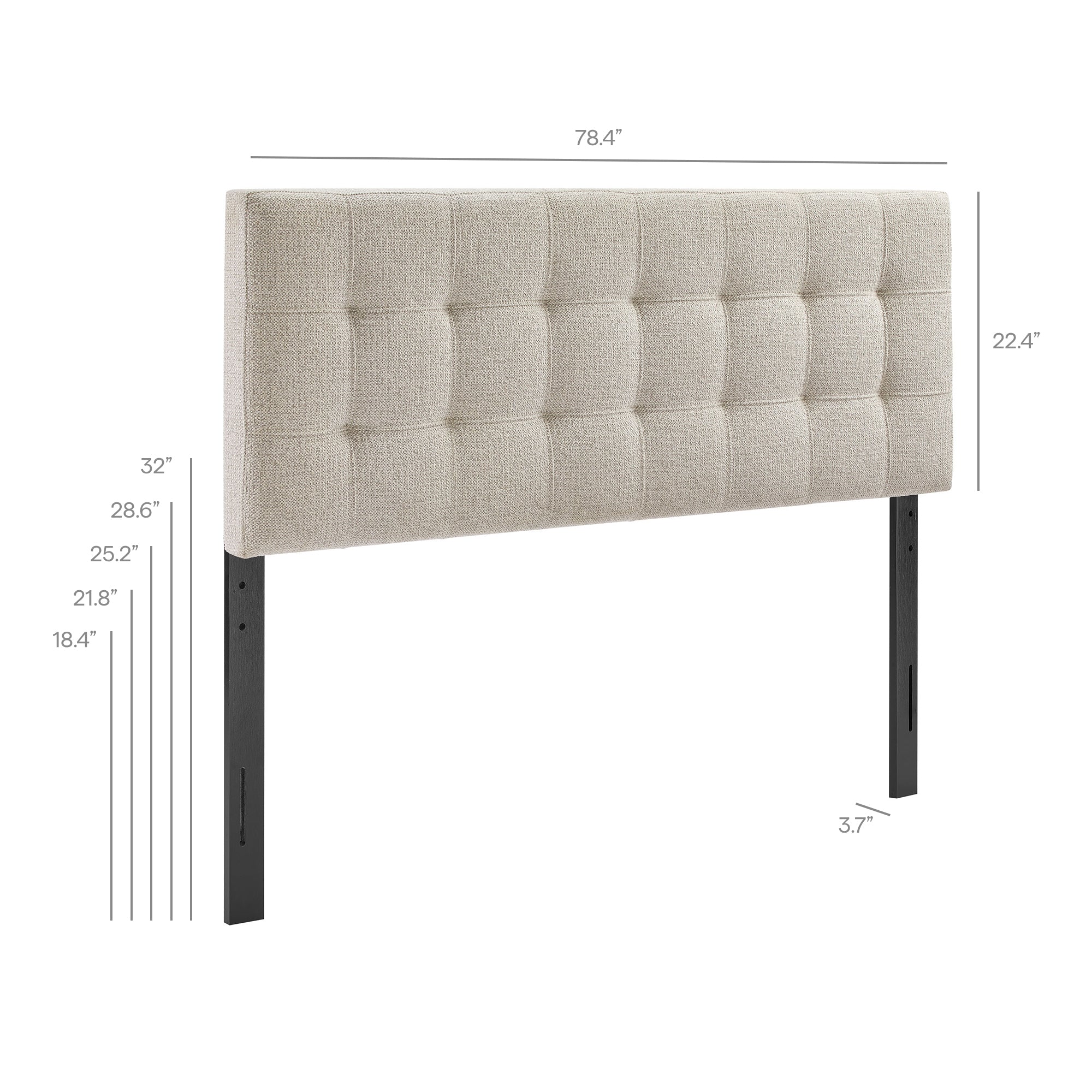 Lily Upholstered King Size Headboard by Modway - Image 8