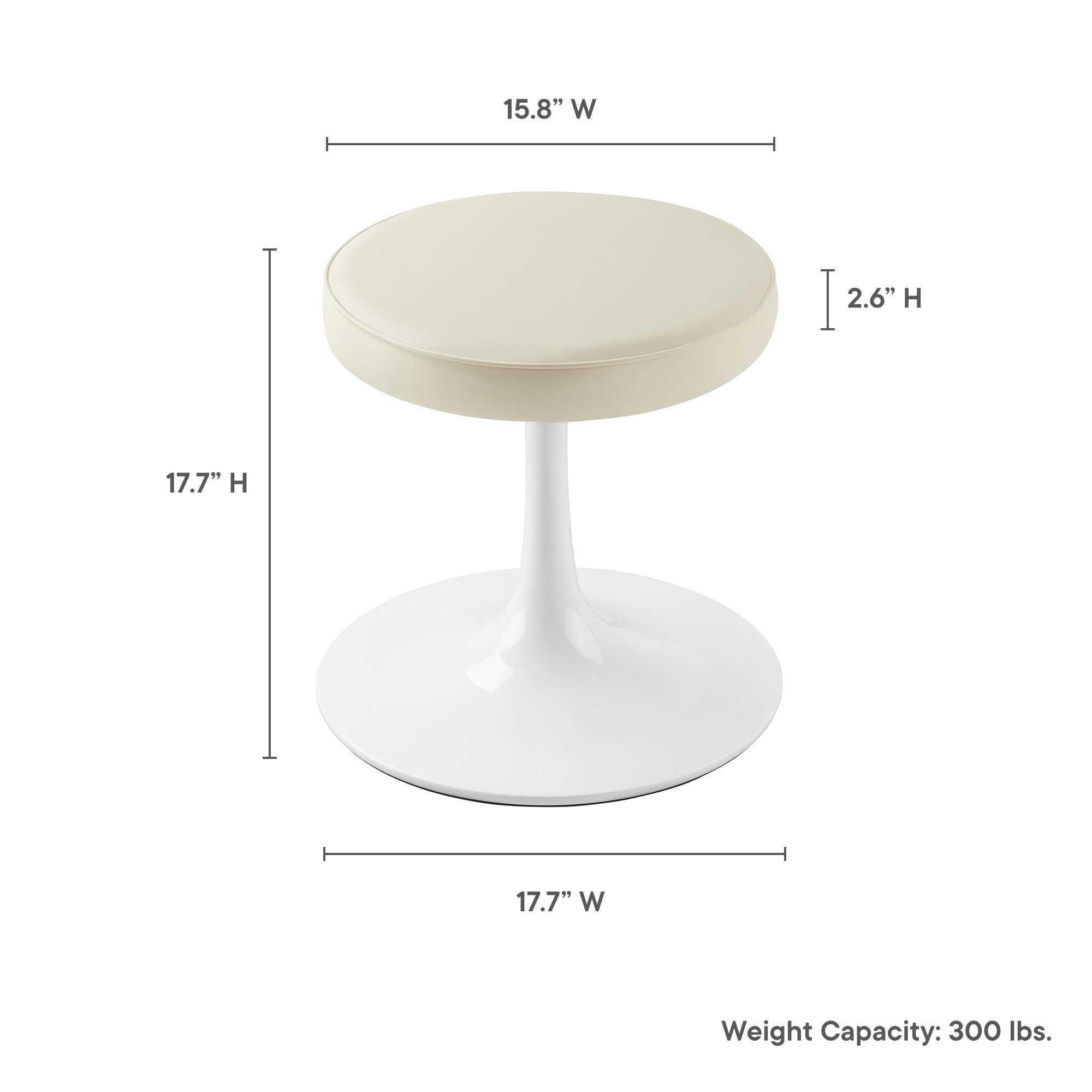 Lippa Vegan Leather Round Stool by Modway - Image 21