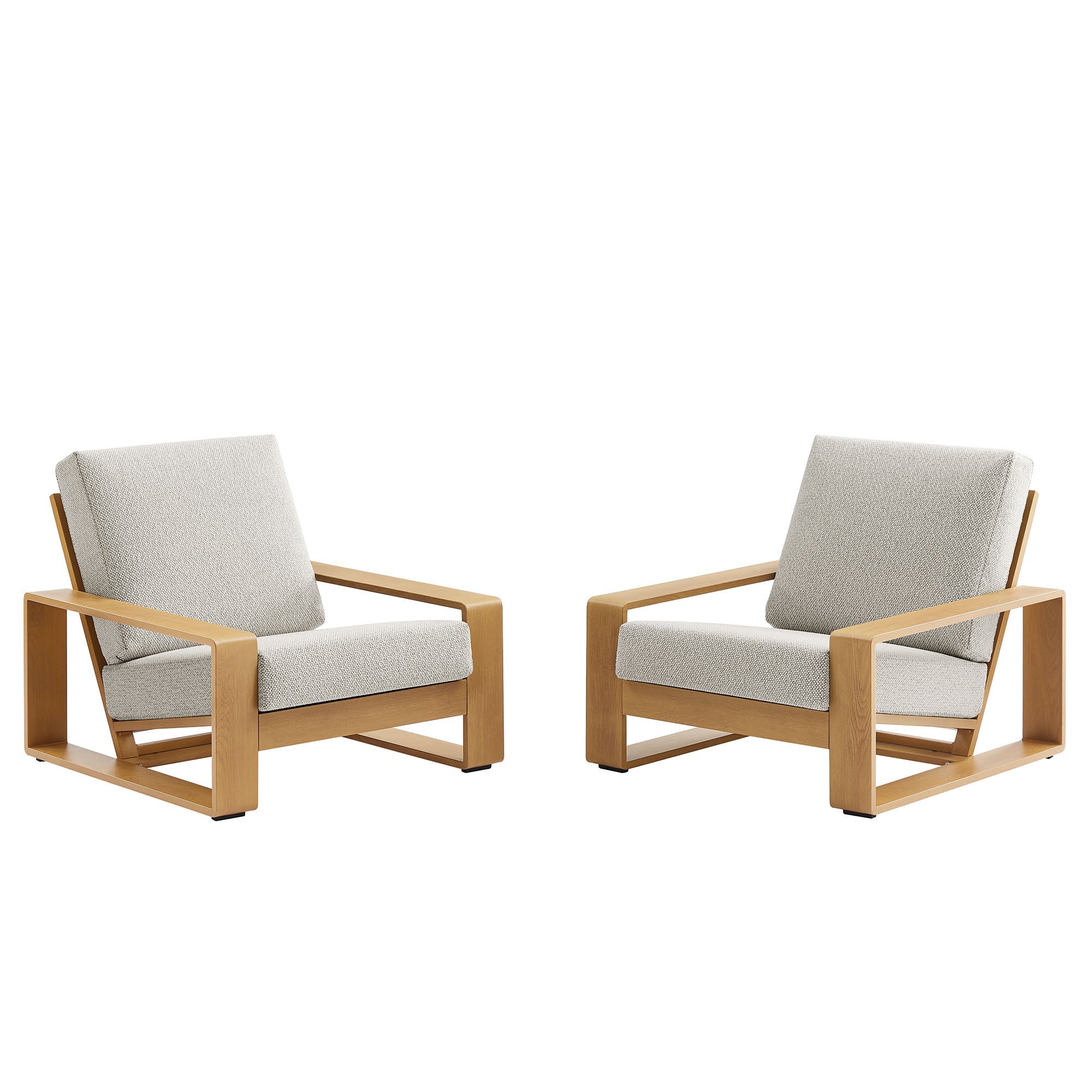 Lirienne Outdoor Patio Aluminum Faux Wood Armchairs Set of 2 by Modway - Image 4