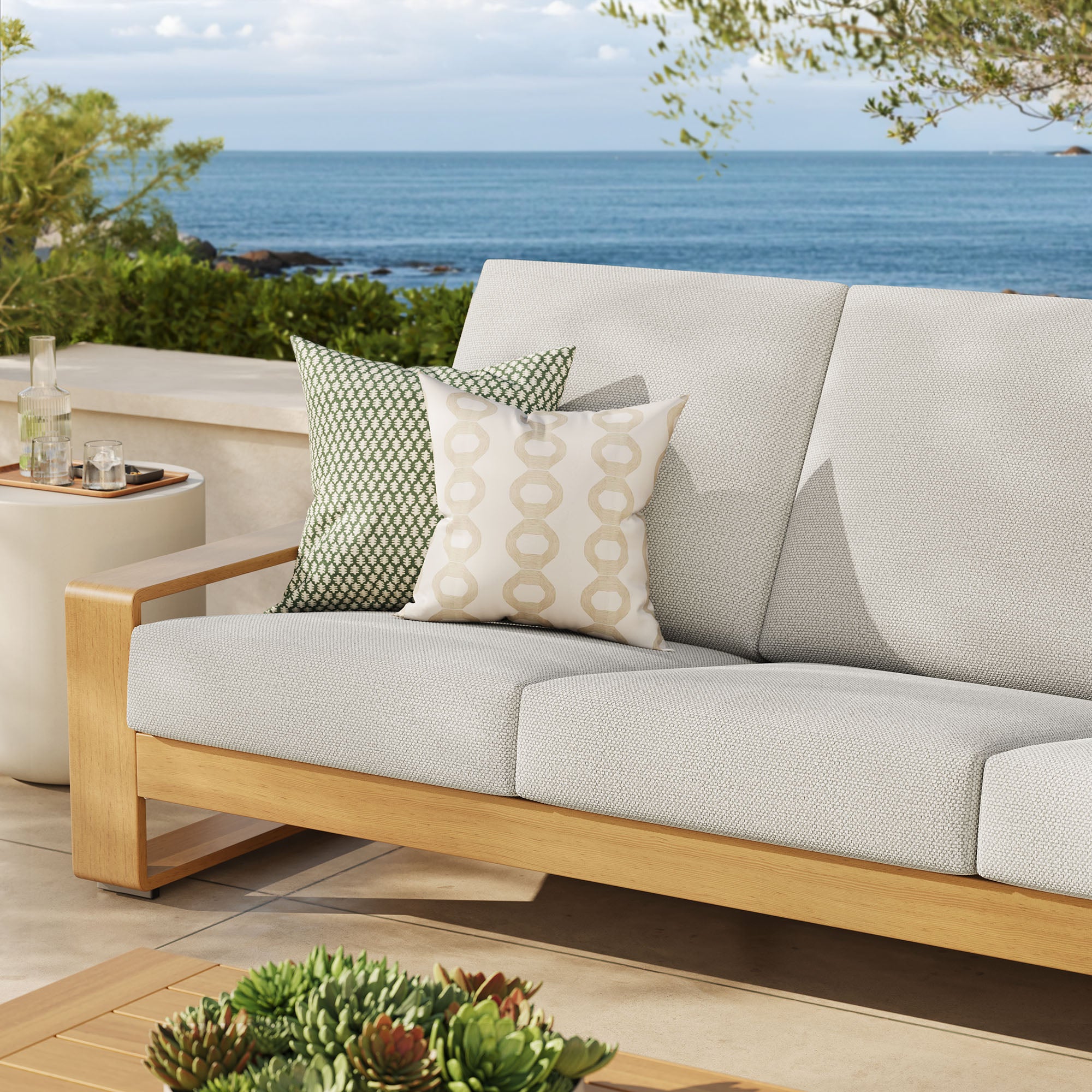 Lirienne Outdoor Patio Aluminum Faux Wood Sofa by Modway - Image 15