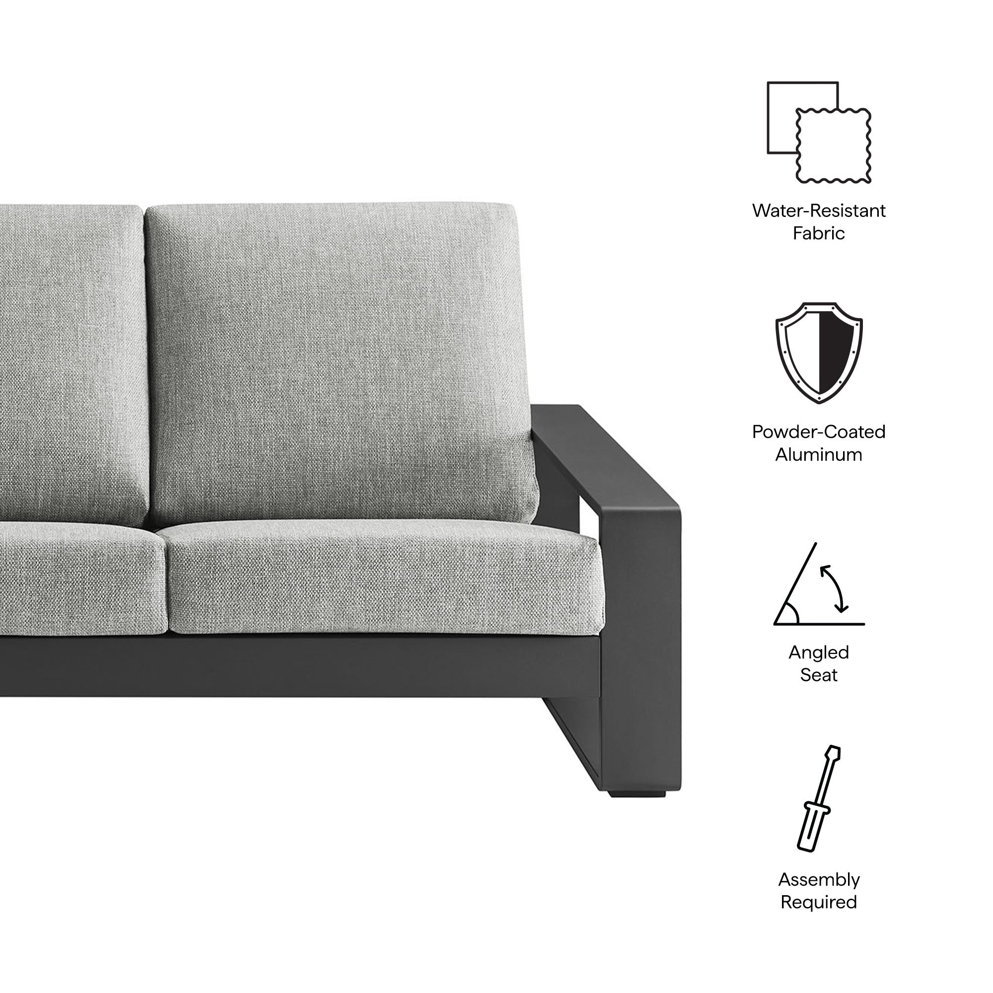 Lirienne Outdoor Patio Aluminum Sofa by Modway - Image 17