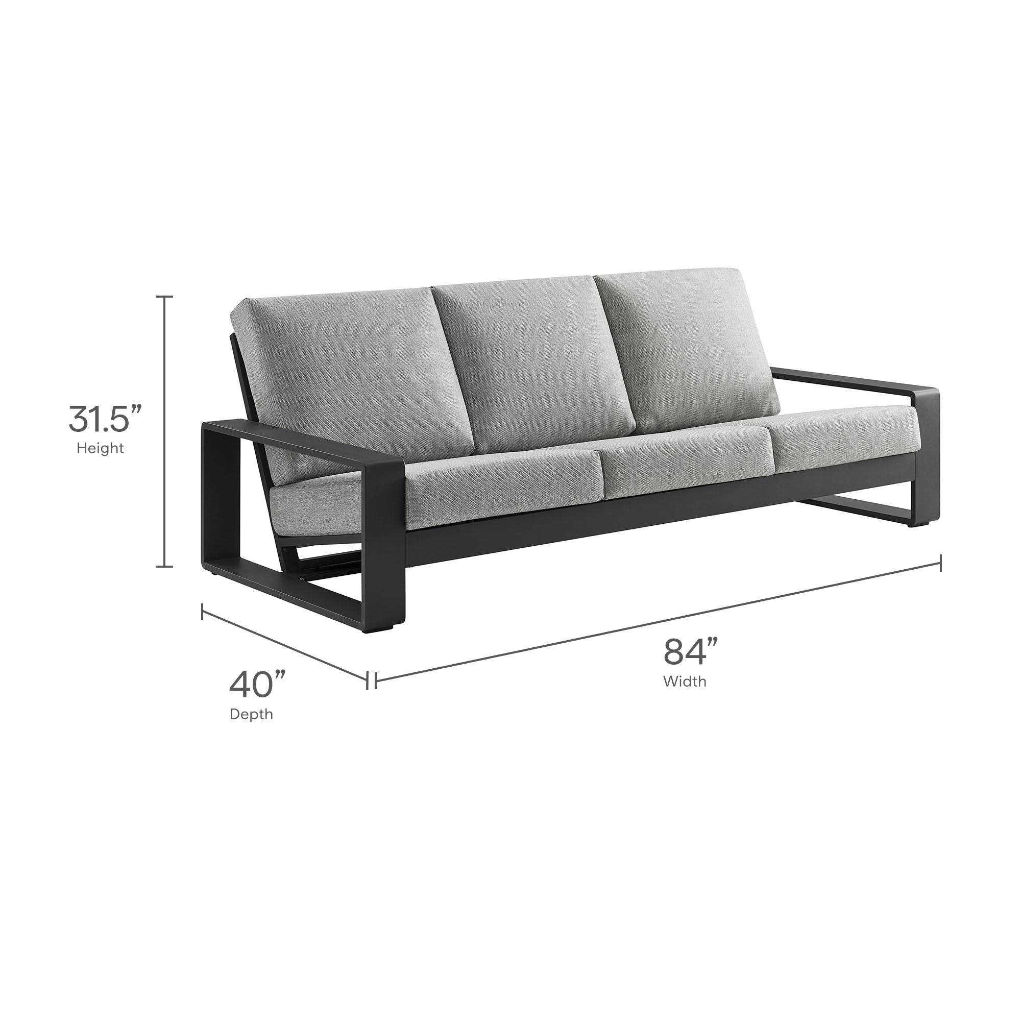 Lirienne Outdoor Patio Aluminum Sofa by Modway - Image 18