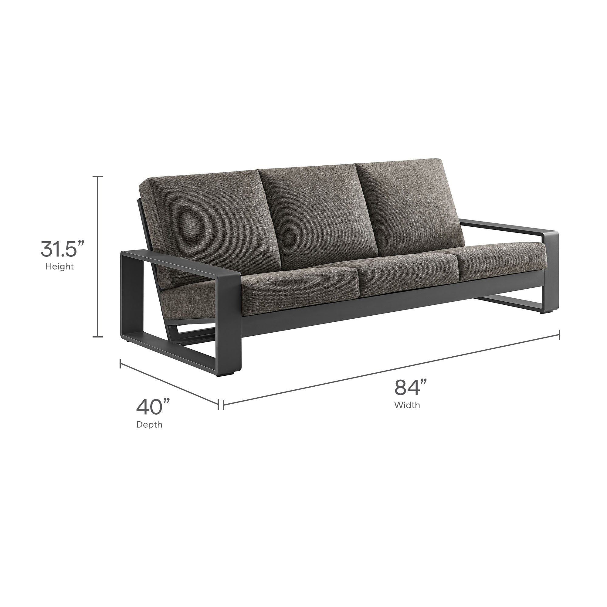 Lirienne Outdoor Patio Aluminum Sofa by Modway - Image 27