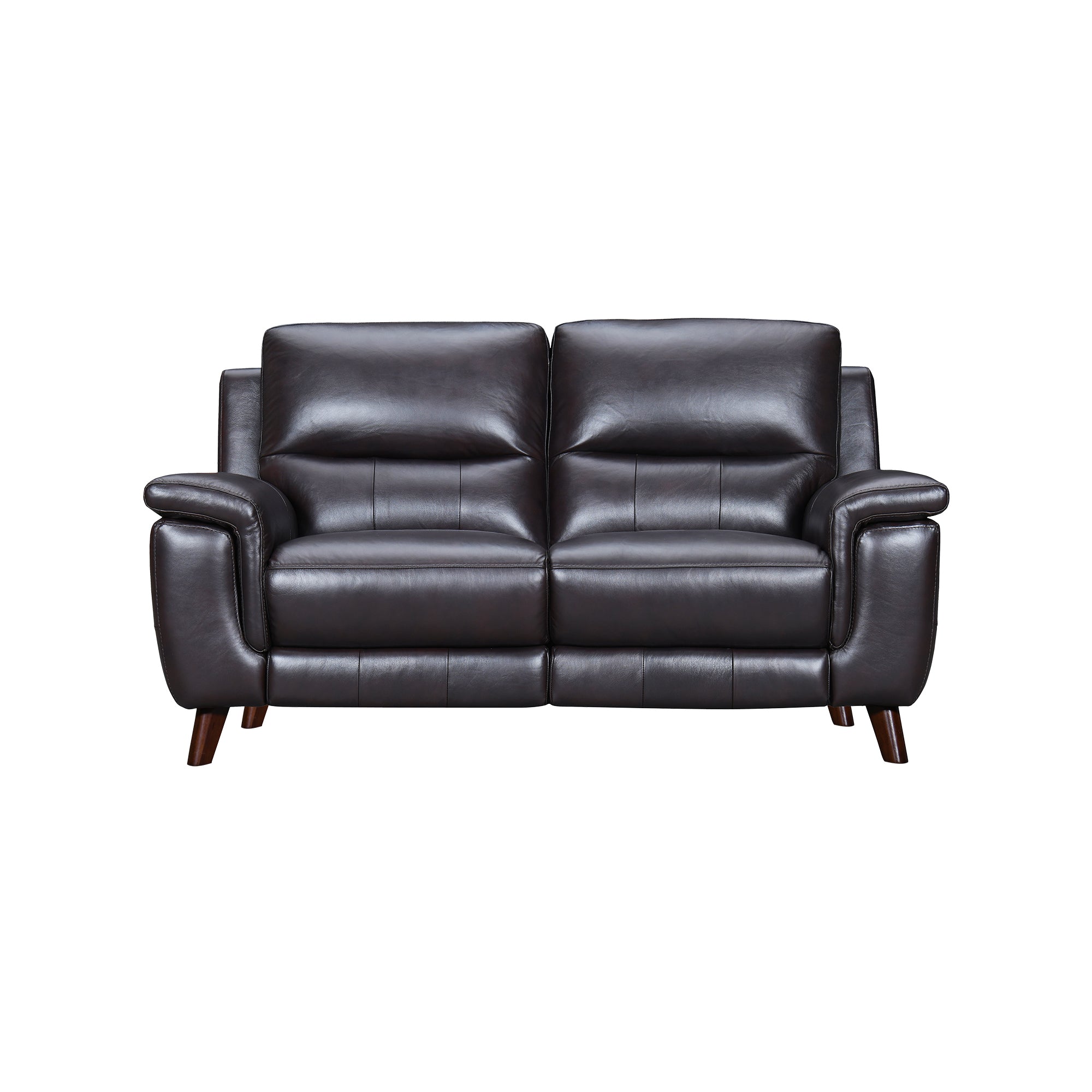 Lizette 65" Brown Leather Power Recliner Loveseat with USB By Armen Living - Image 2