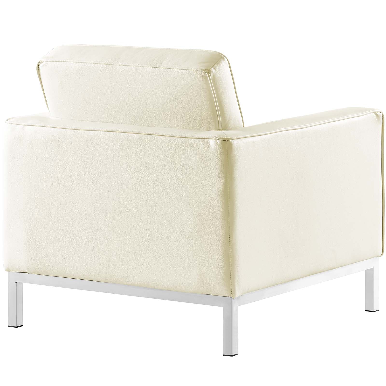 Loft 3 Piece Leather Sofa and Armchair Set By Modway - EEI-3102 - Image 7