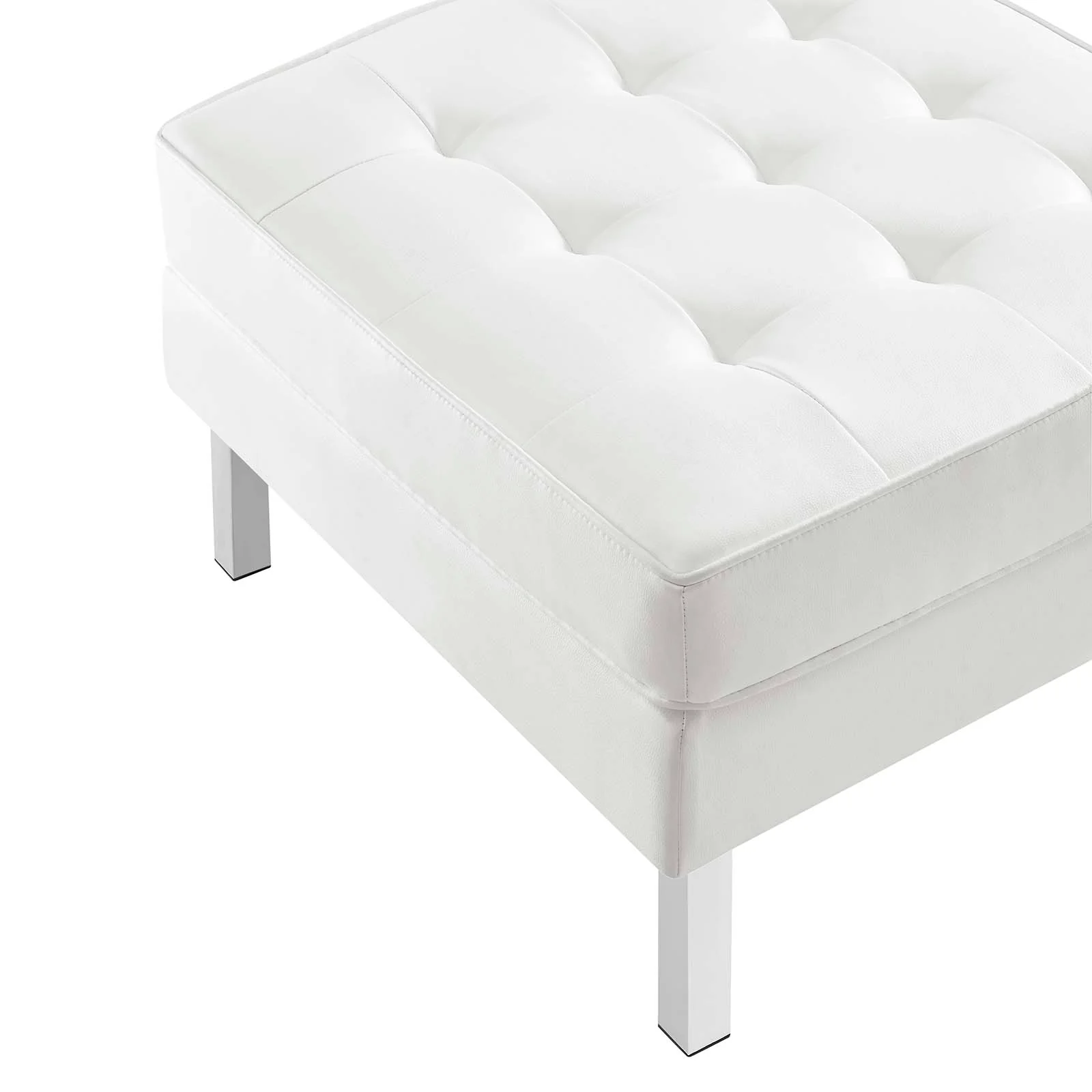 Loft Tufted Vegan Leather Sofa and Ottoman Set By Modway - EEI-6410 - Image 29