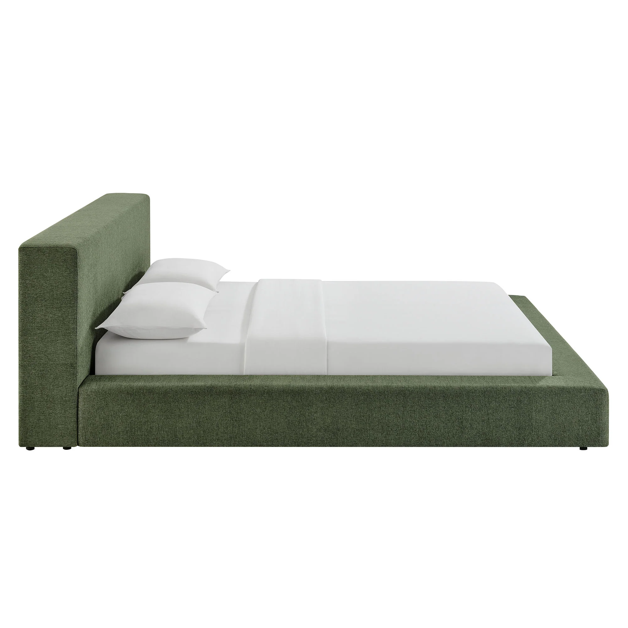 Luma Chenille Upholstered Queen Platform Bed Frame by Modway - Image 2