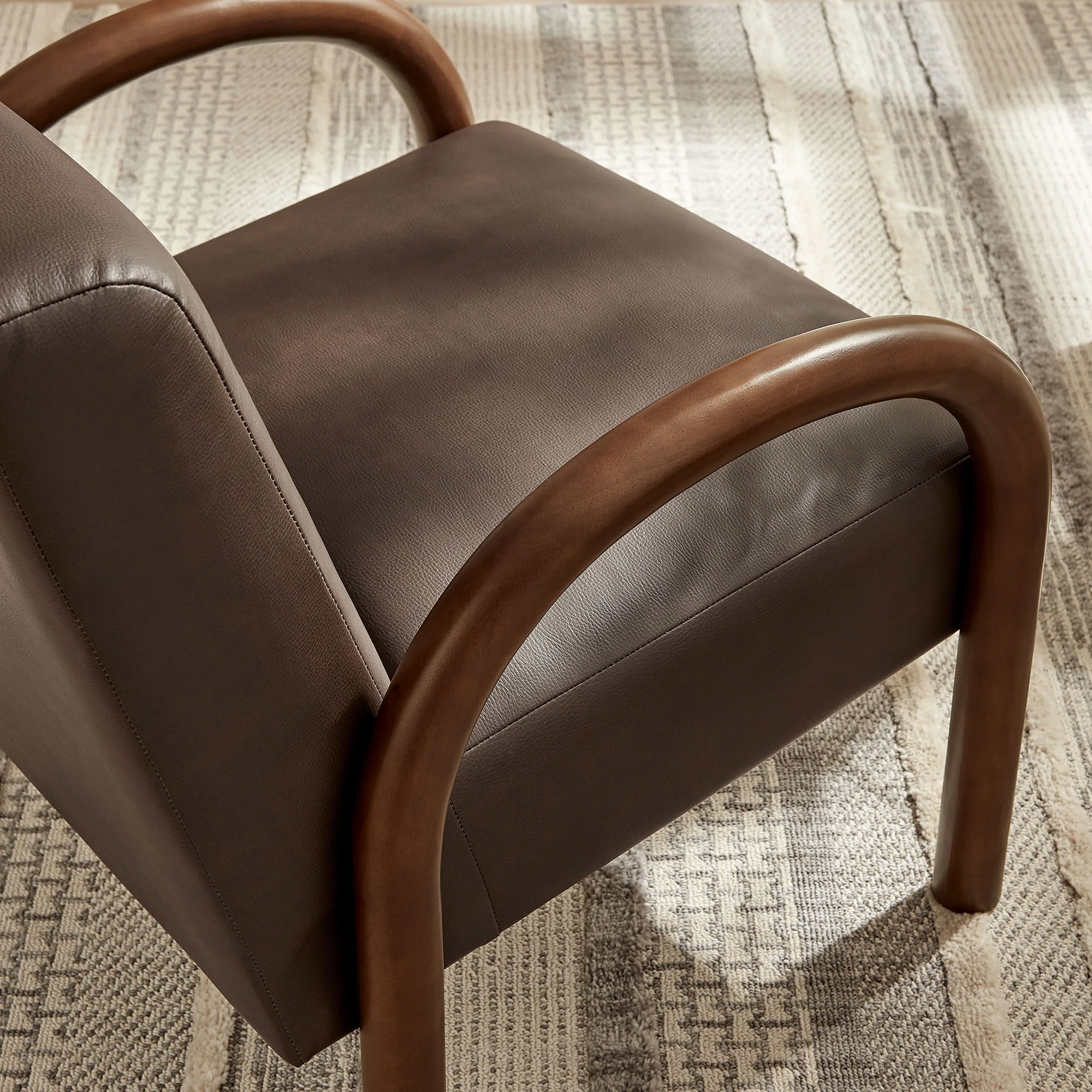 Lunet Faux Leather Upholstered Accent Chair by Modway - Image 7