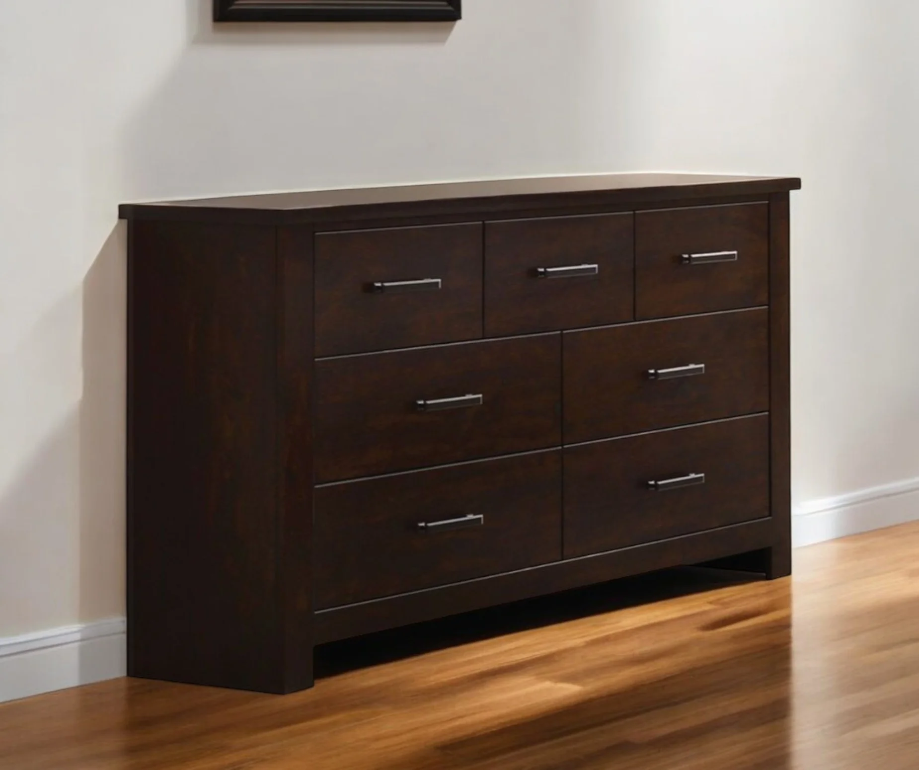 Mahogany Seven Drawer Double Dresser By Homeroots