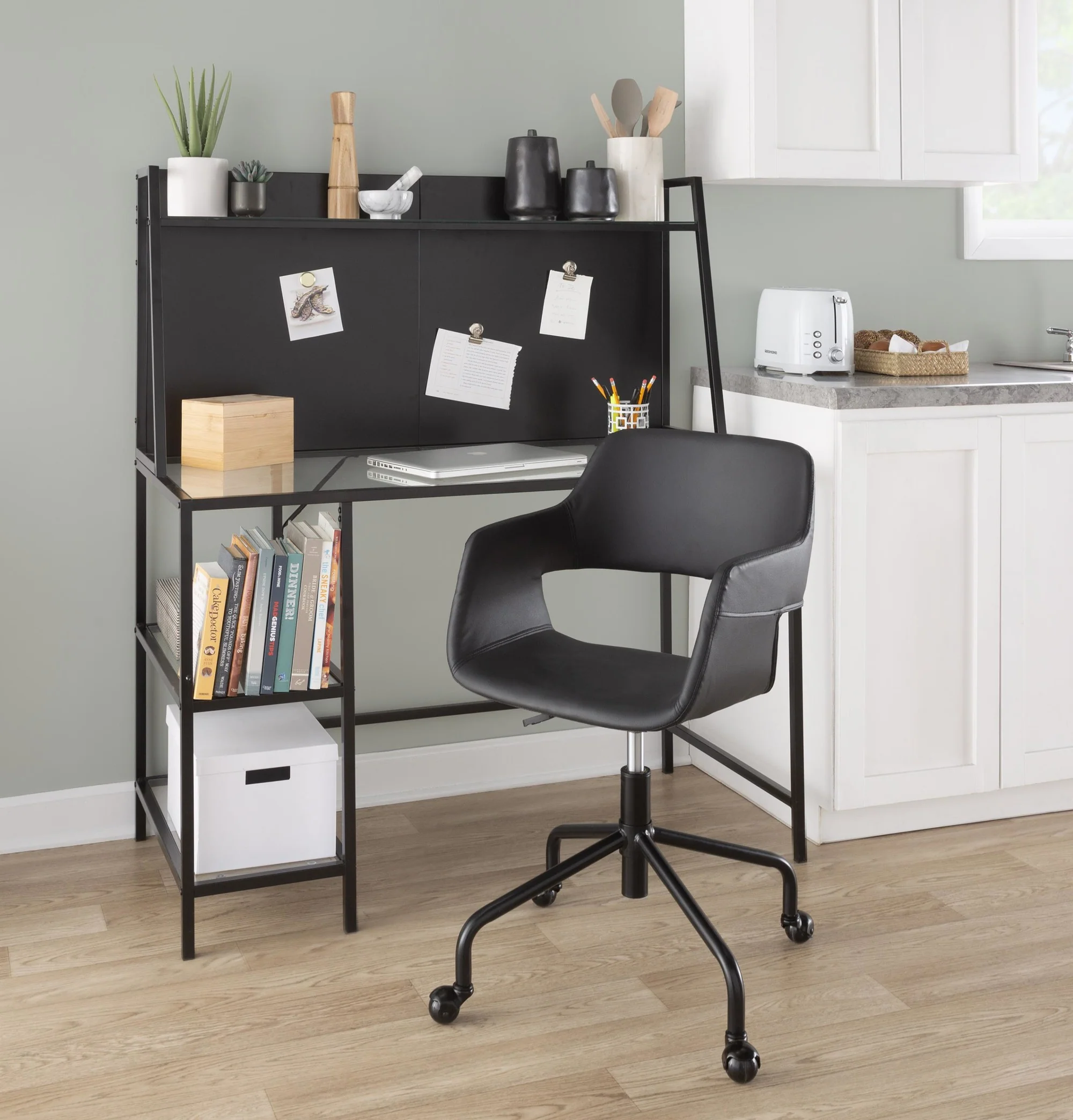 Margarite Adjustable Office Chair Black By LumiSource