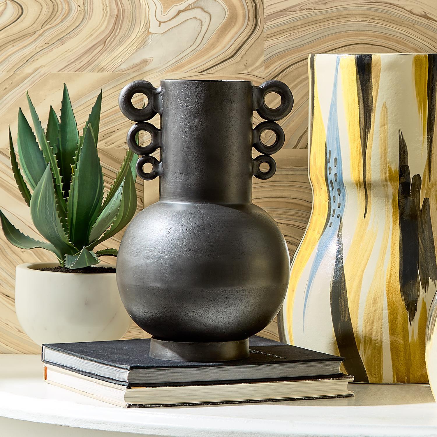 Marrakech Black Vase Set Of 4 By Tozai Home