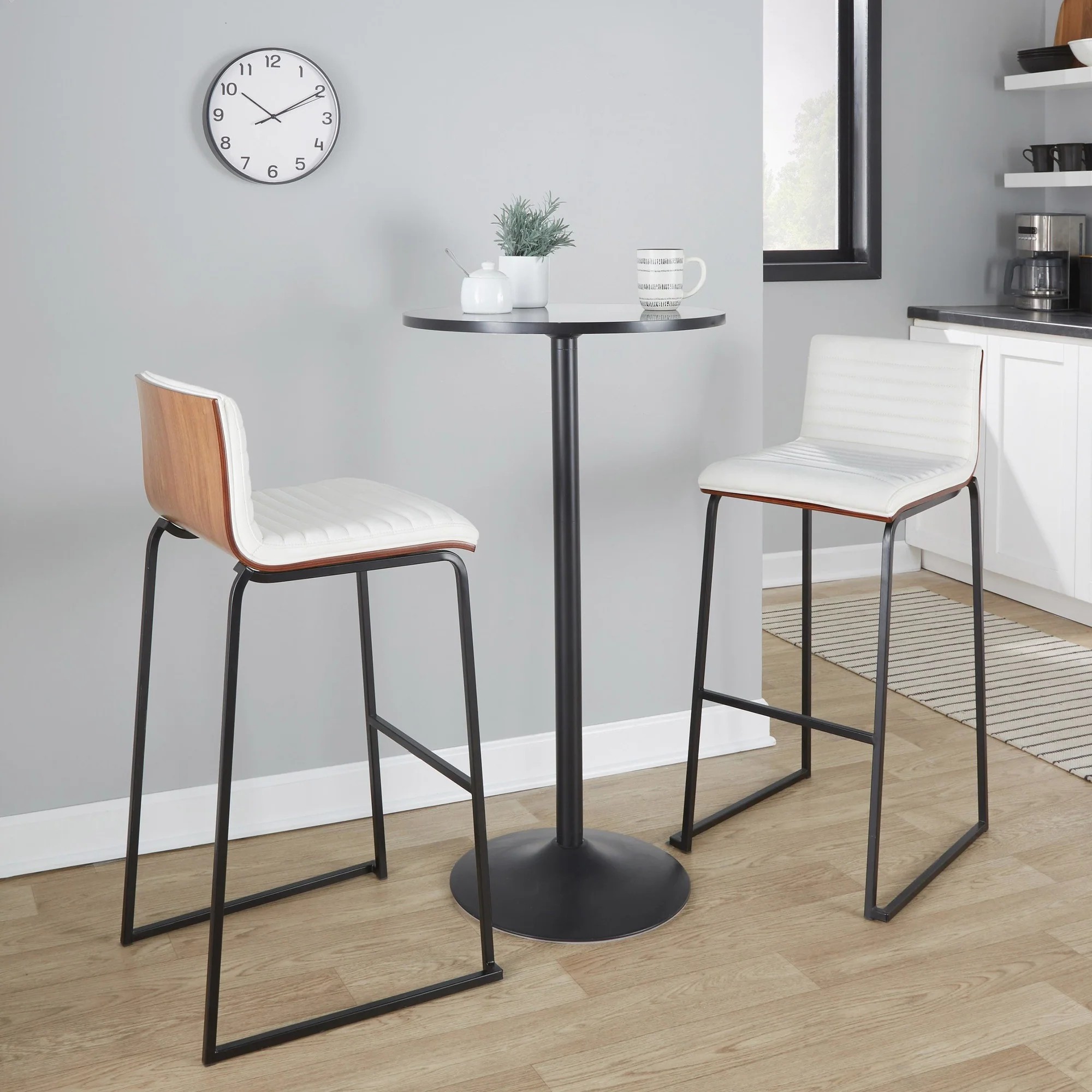 Mason Mara 30" Fixed-Height Barstool - Set of 2 Gray By LumiSource - Image 11