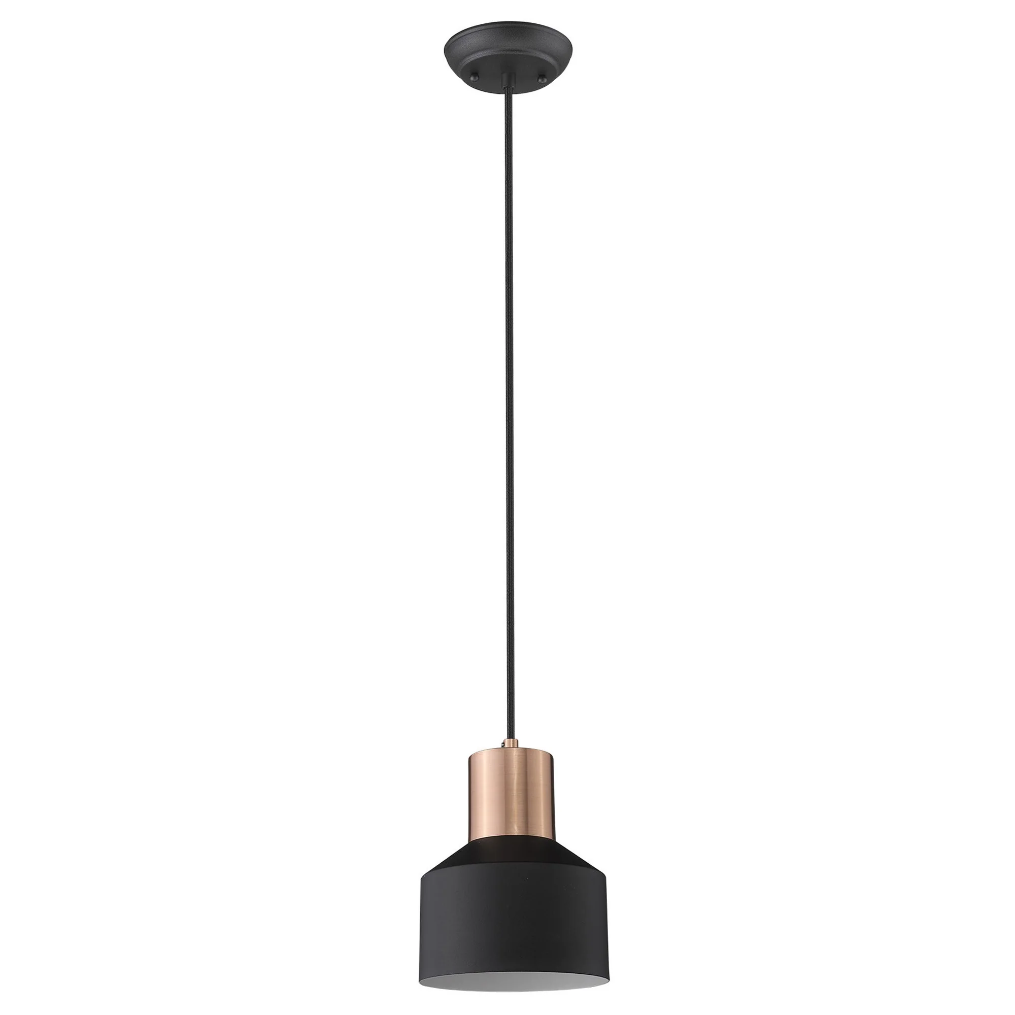 Matte Black and Rose Gold Pendant Hanging Light By Homeroots