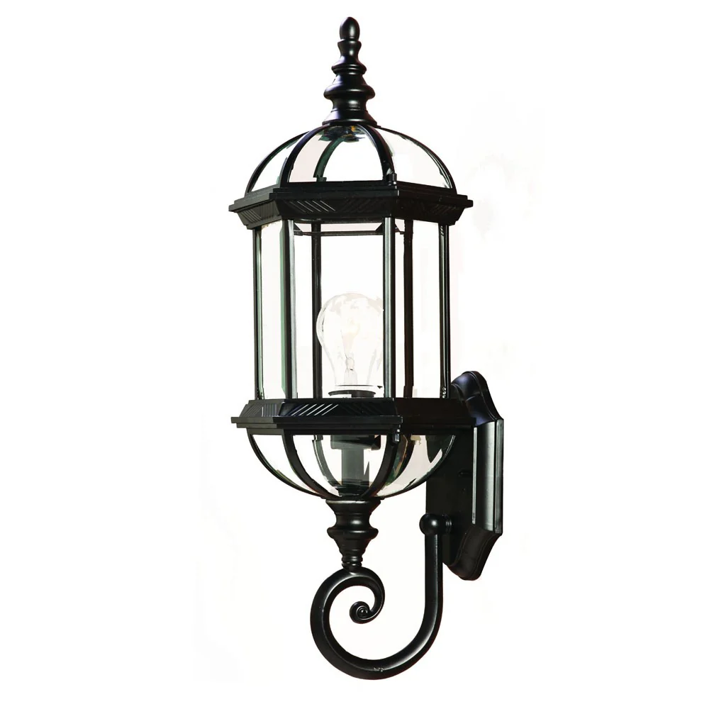 Matte Black Cylindrical Lantern Wall Light By Homeroots
