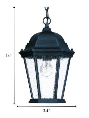 Matte Black Domed Lantern Hanging Light By Homeroots - Image 2