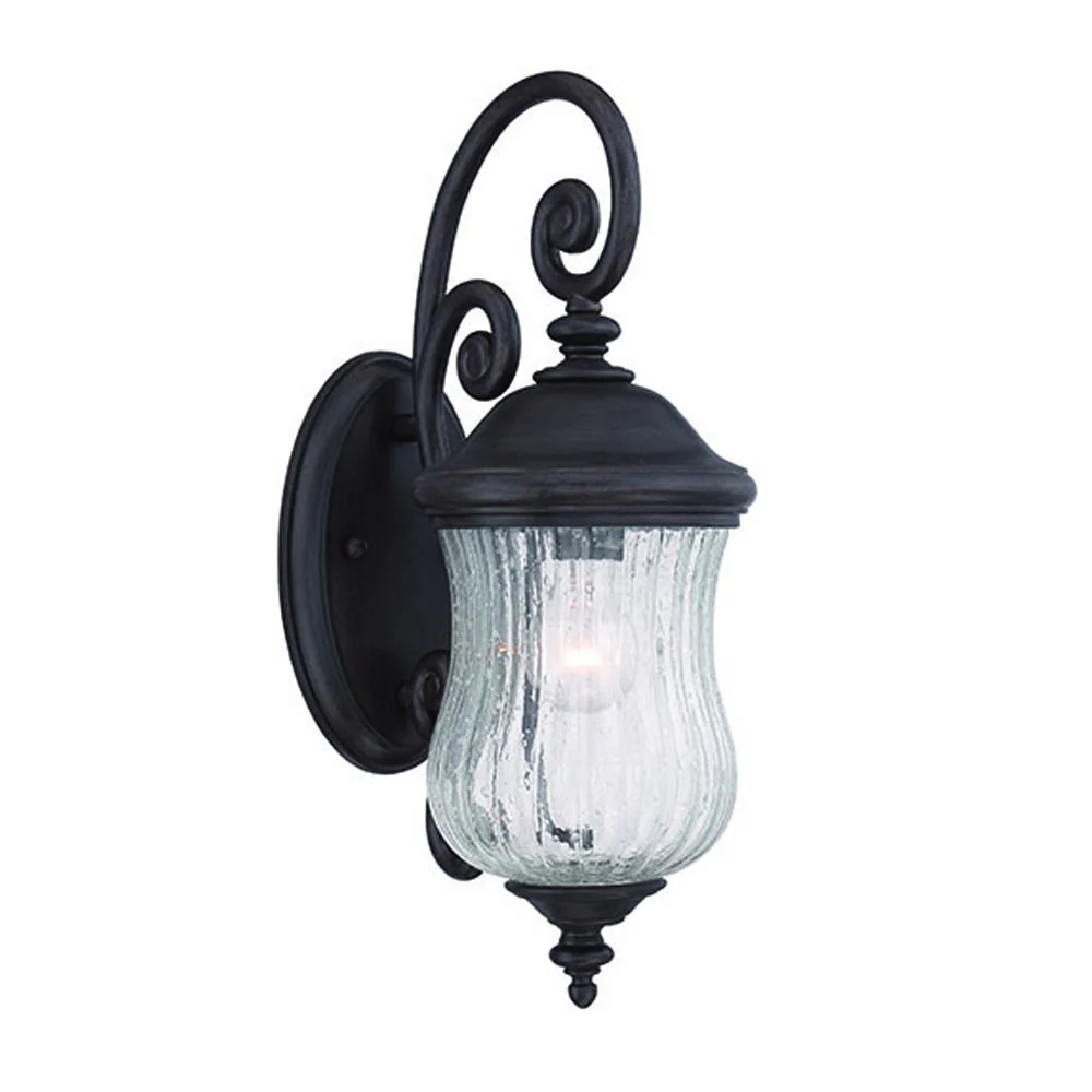Matte Black Urn Shaped Wall Light By Homeroots