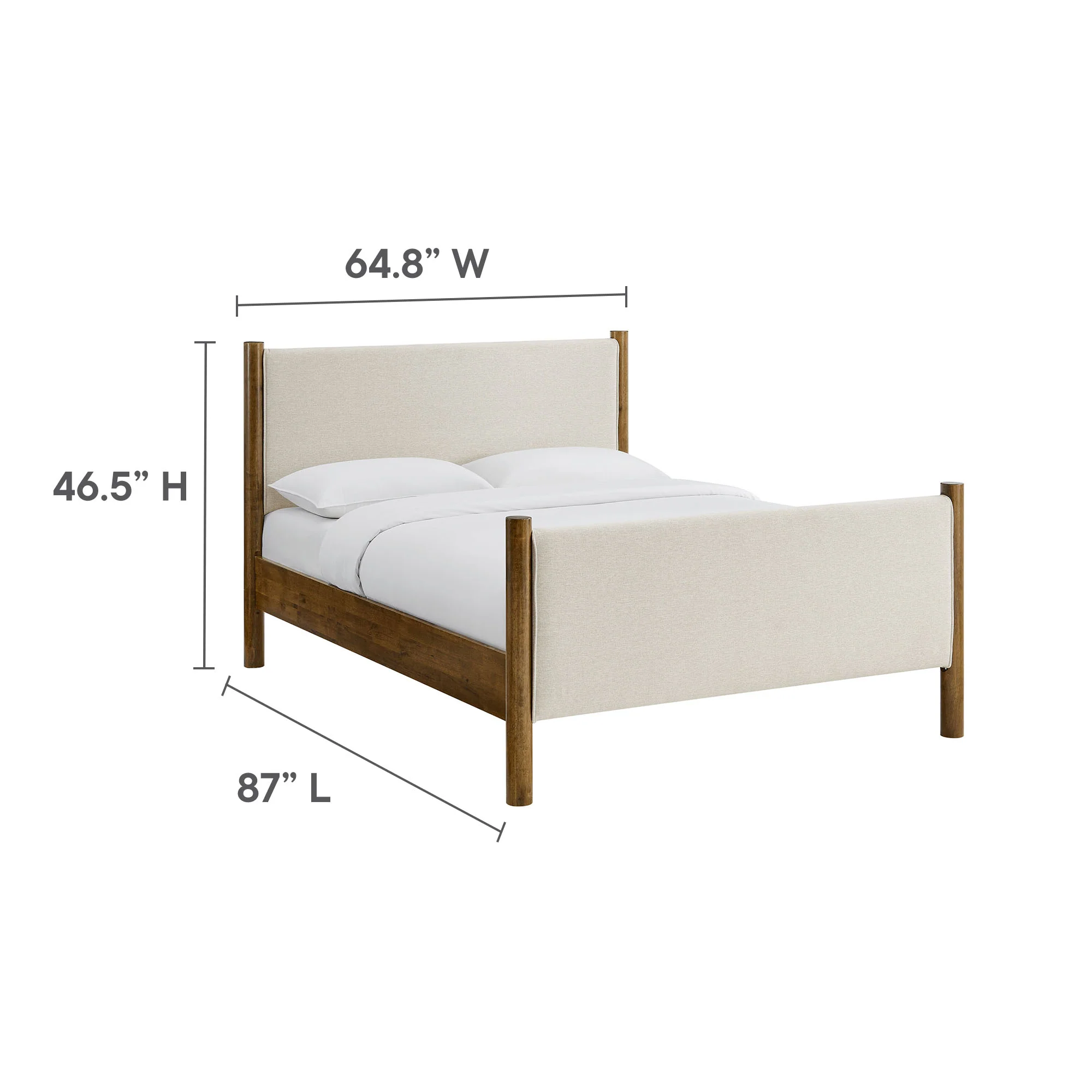 Maven Queen Size Fabric Upholstered Platform Bed by Modway - Image 18