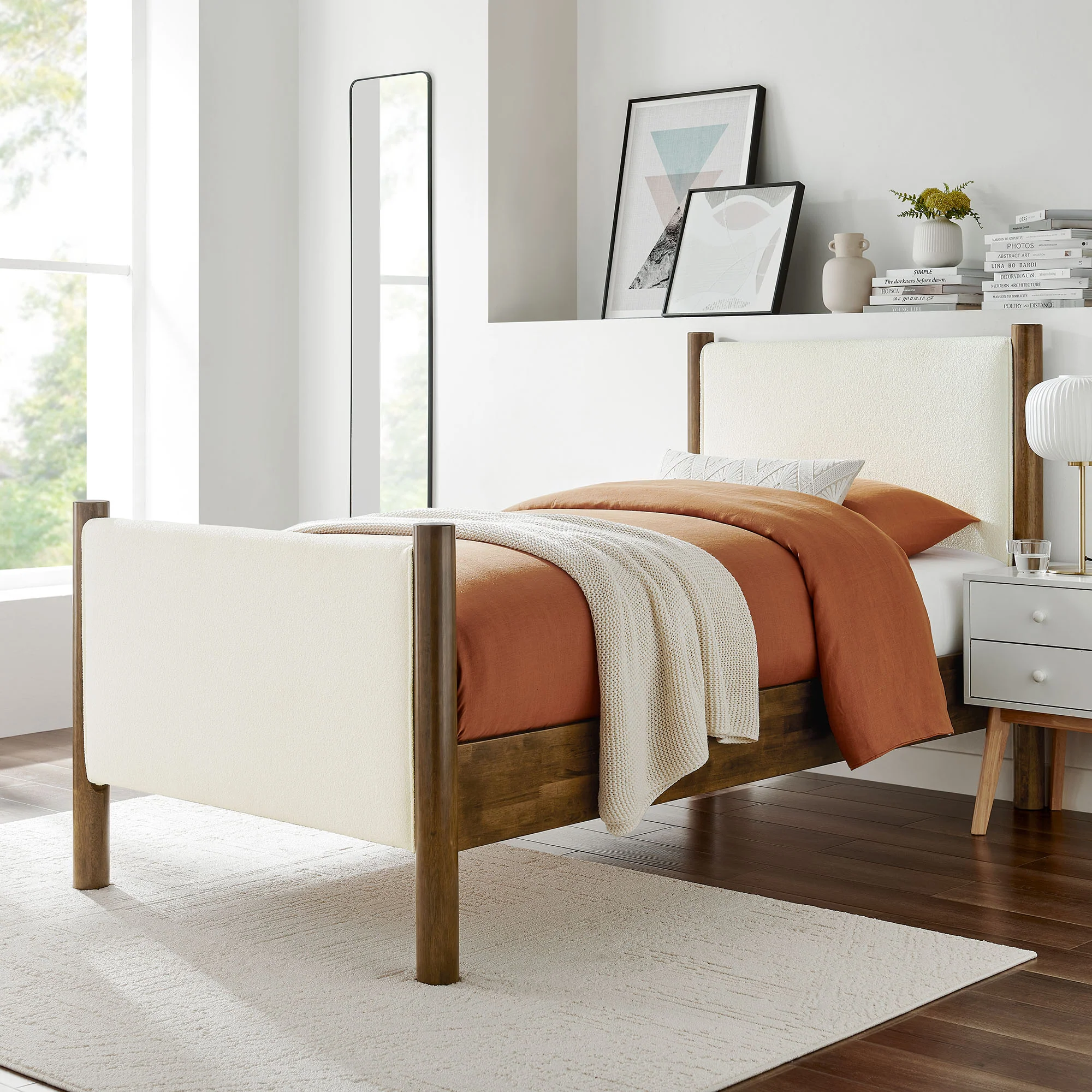 Maven Twin Size Boucle Upholstered Platform Bed by Modway - Image 16