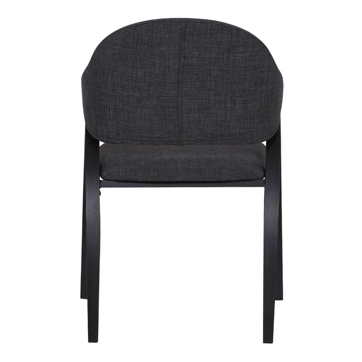 Meadow Contemporary Dining Chair in Black Brush Wood Finish and Charcoal Fabric - Set of 2 By Armen Living - Image 5