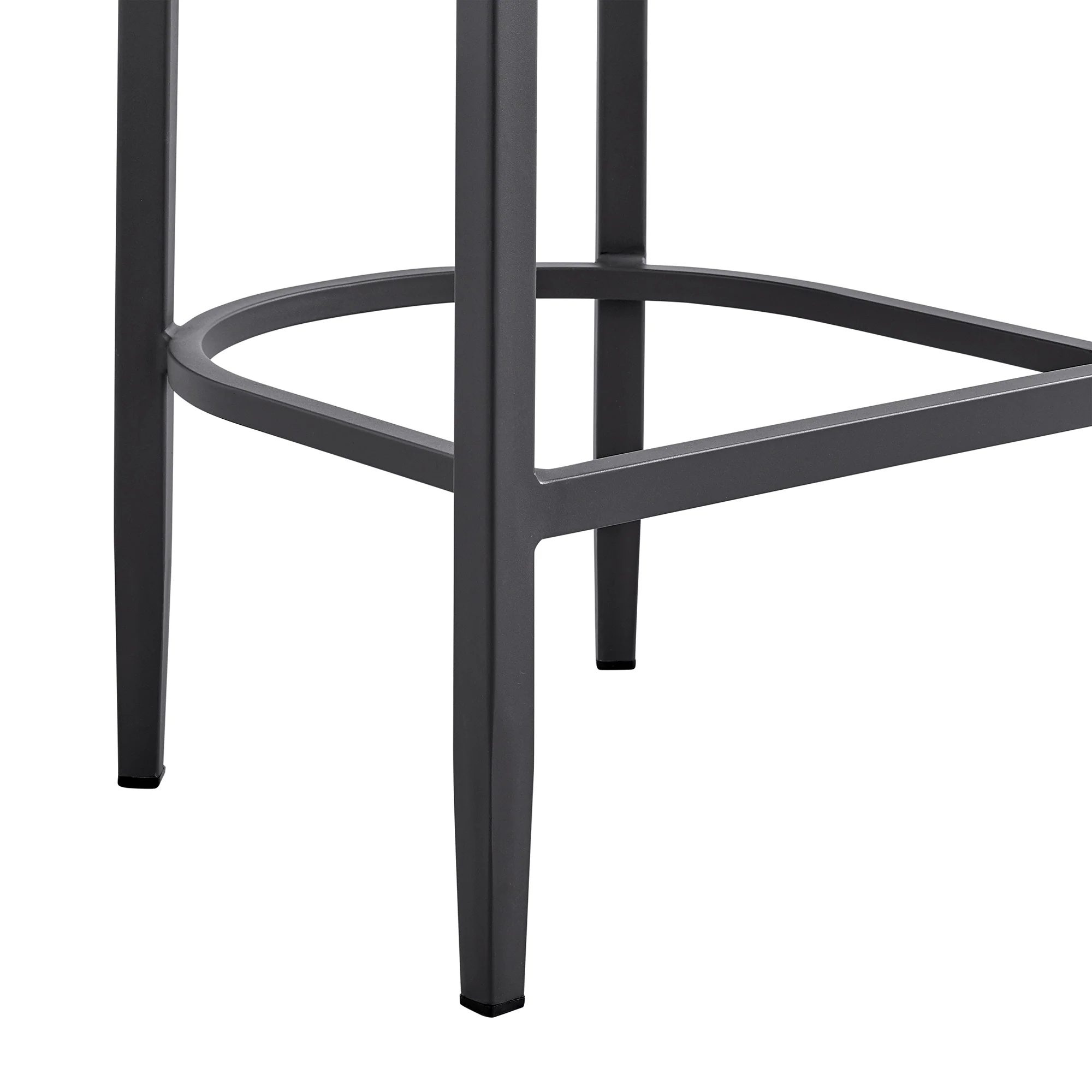 Menorca Outdoor Patio Counter Height Bar Stool in Aluminum with Gray Cushions By Armen Living - Image 10