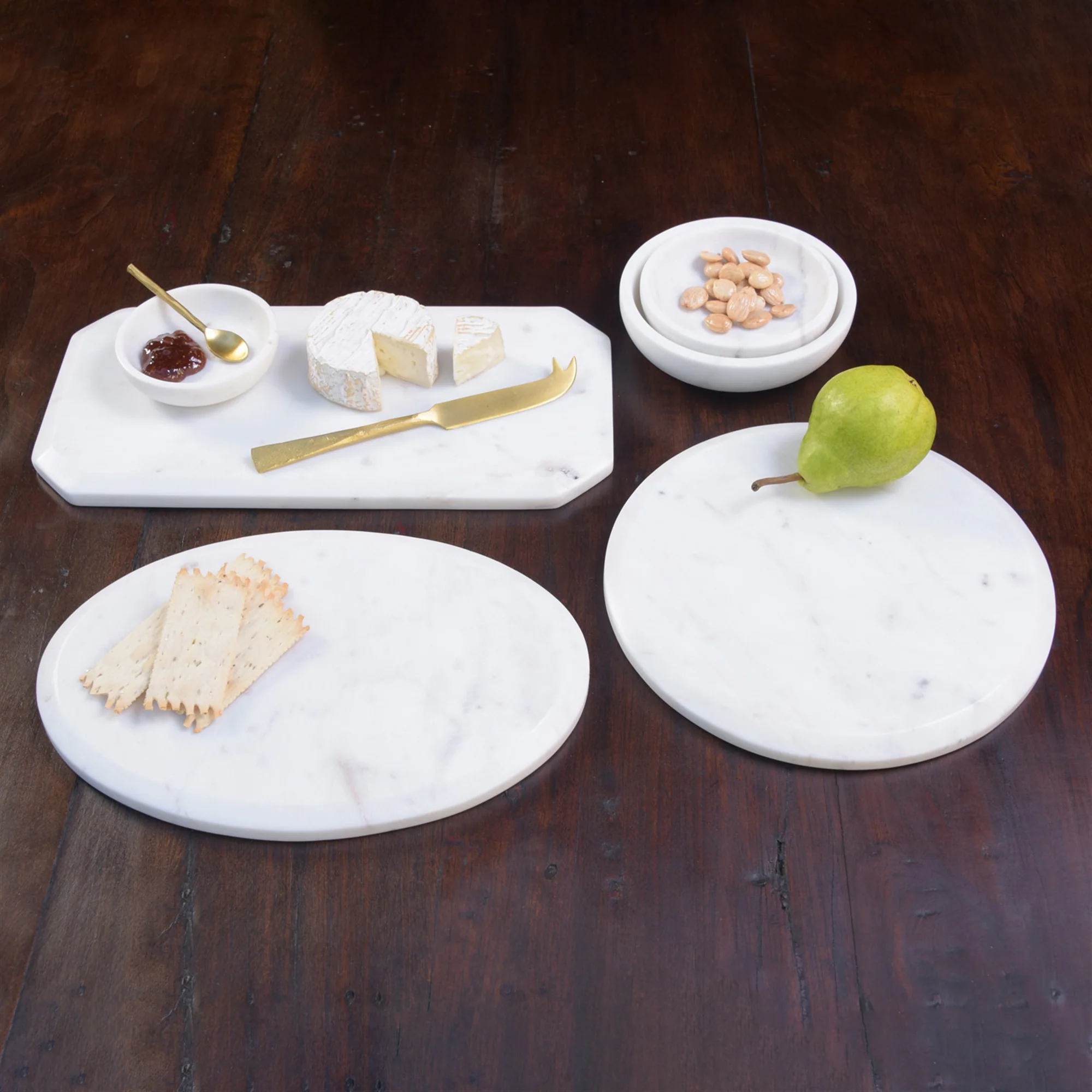 Mercer Cheese Board, Marble - Rectangle Set Of 2 By HomArt
