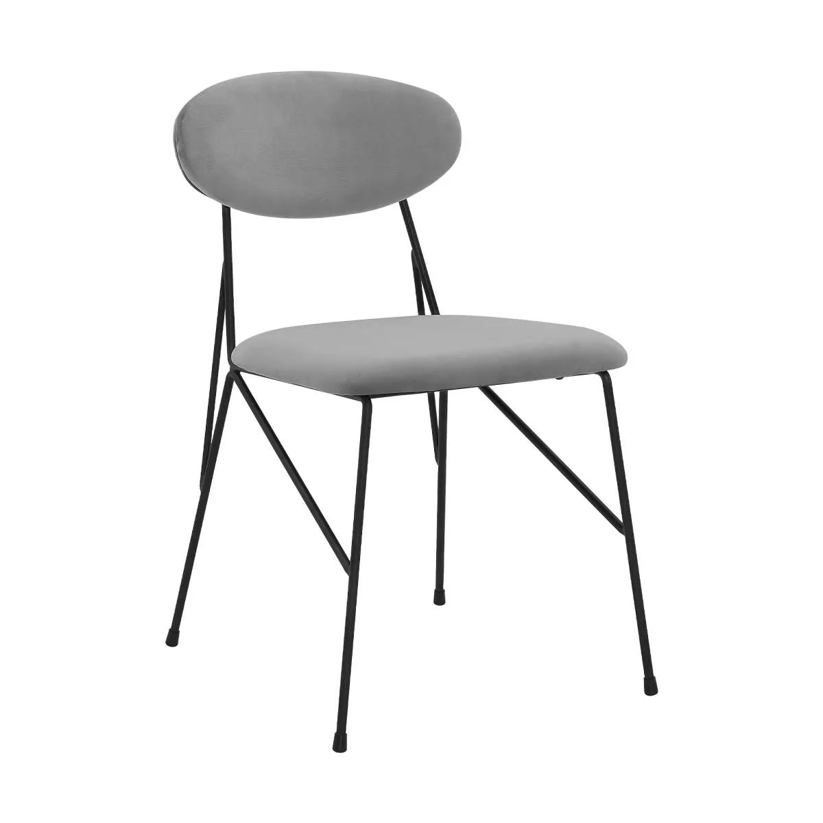 Messina and Alice Gray Velvet 5 Piece Rectangular Dining Set By Armen Living - Image 6