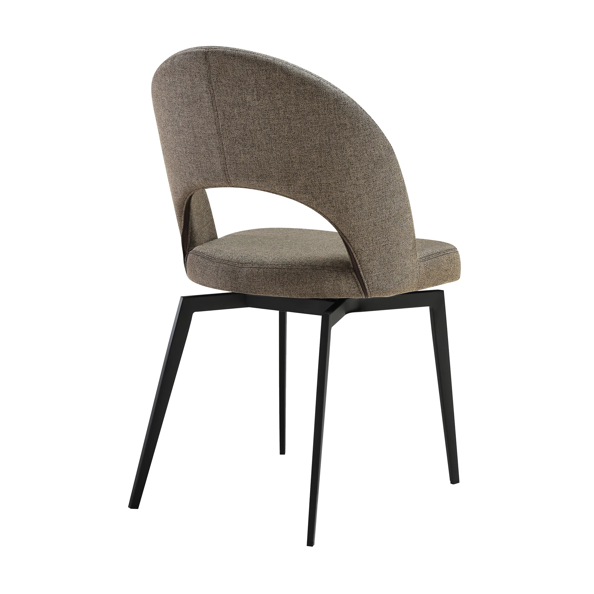 Milena Lucia 7 Piece Extendable Dining Set with Brown Fabric Chairs By Armen Living - Image 4