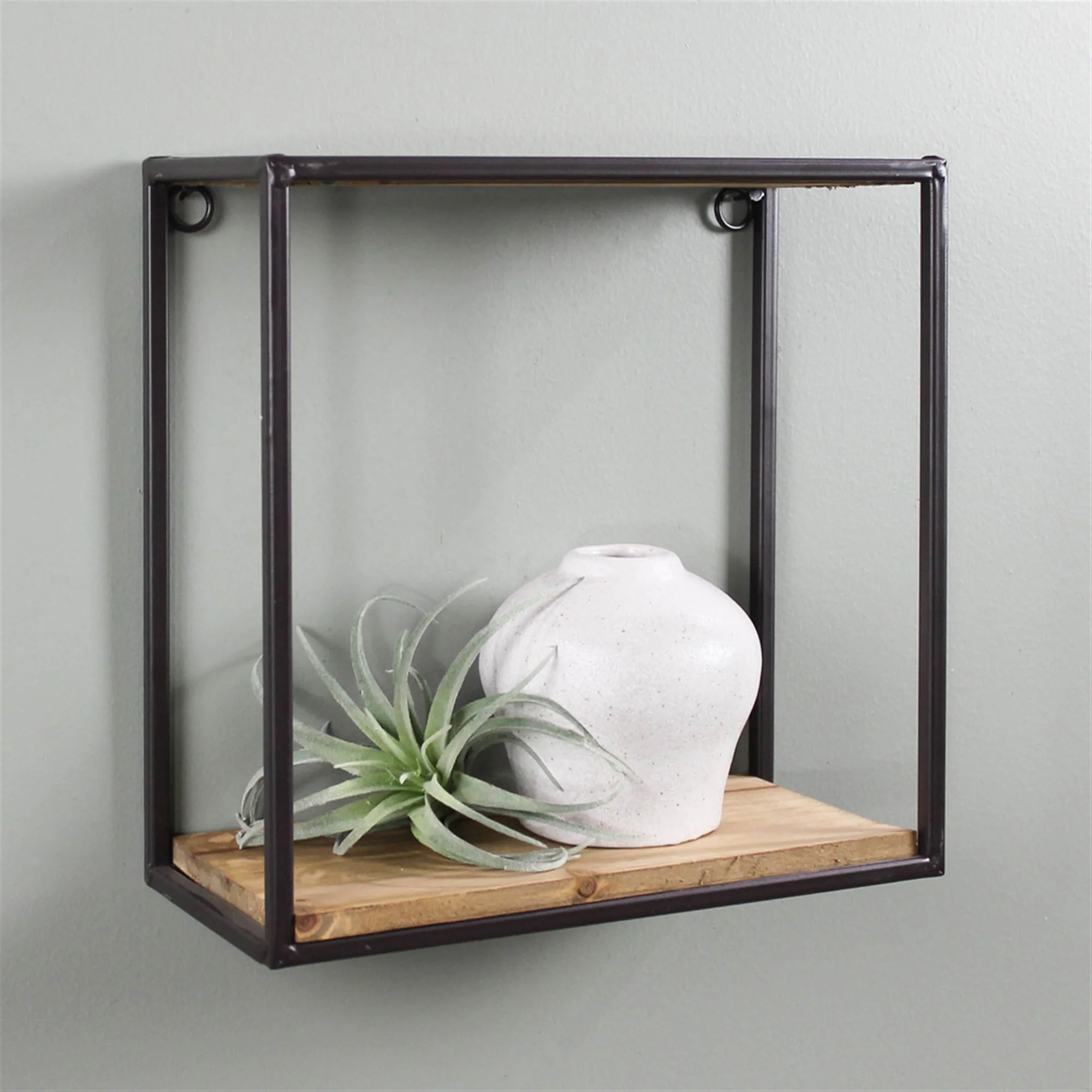 Milo Shelf, Wood & Metal - Sq, Small Set Of 2 By HomArt