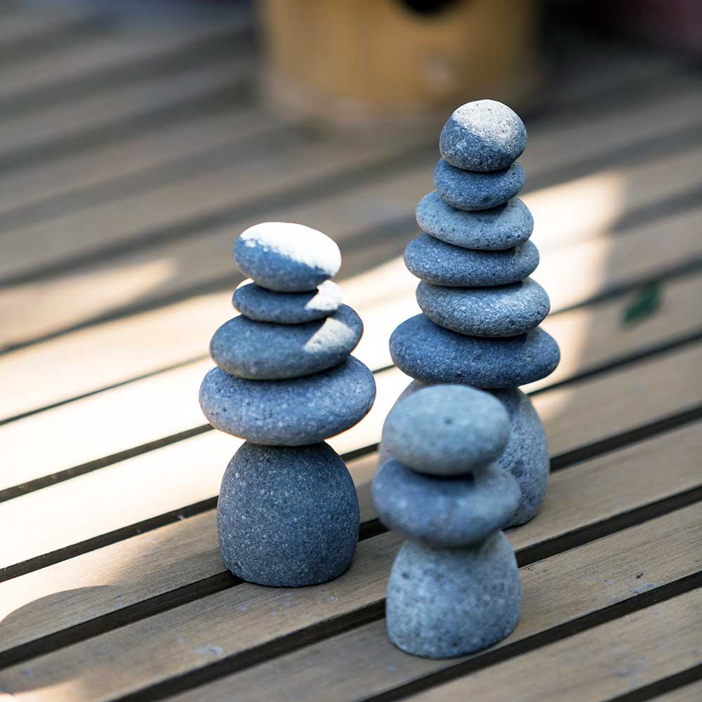 Mini Rock Cairns - Set of 18 By Garden Age Supply - Image 3