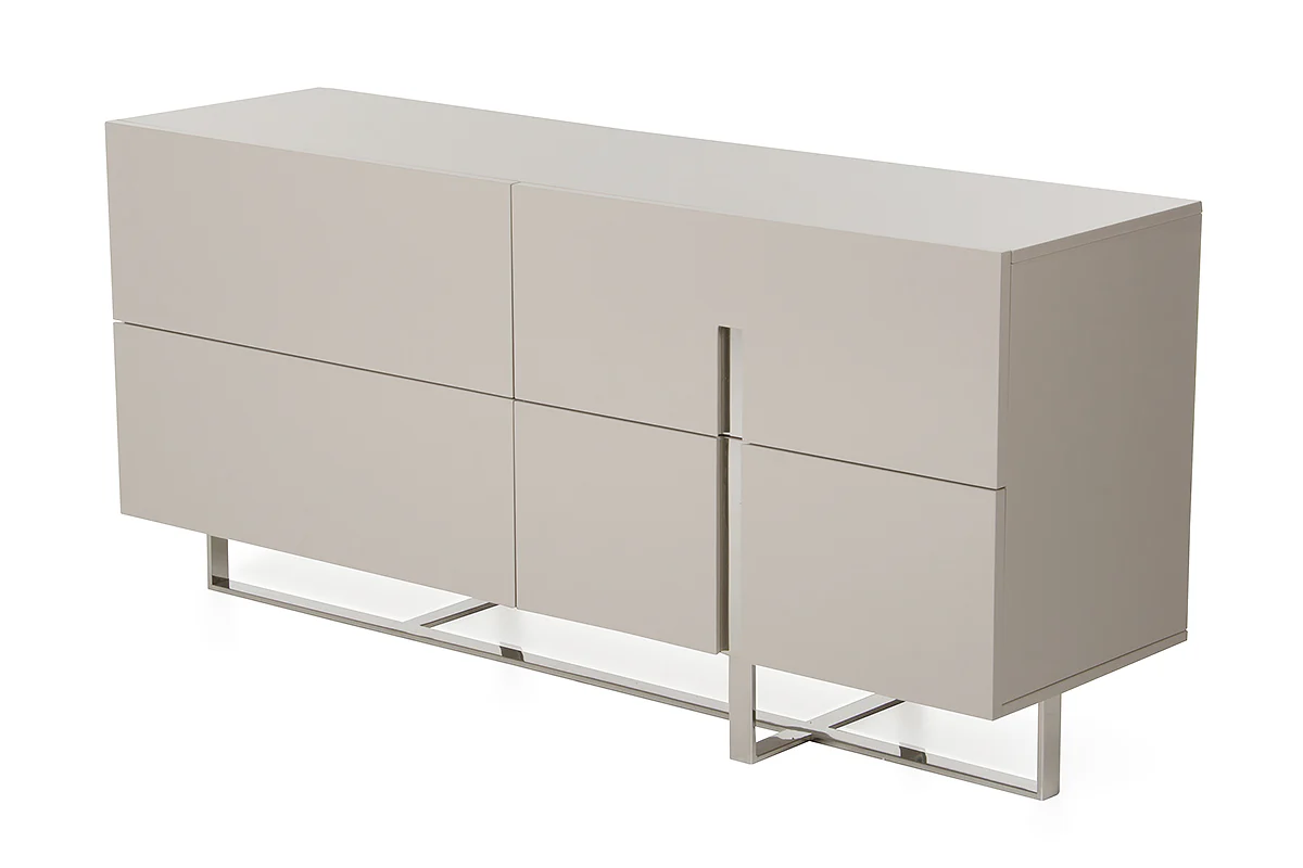 Minimalist Light Gray 3 Drawer Dresser By Homeroots