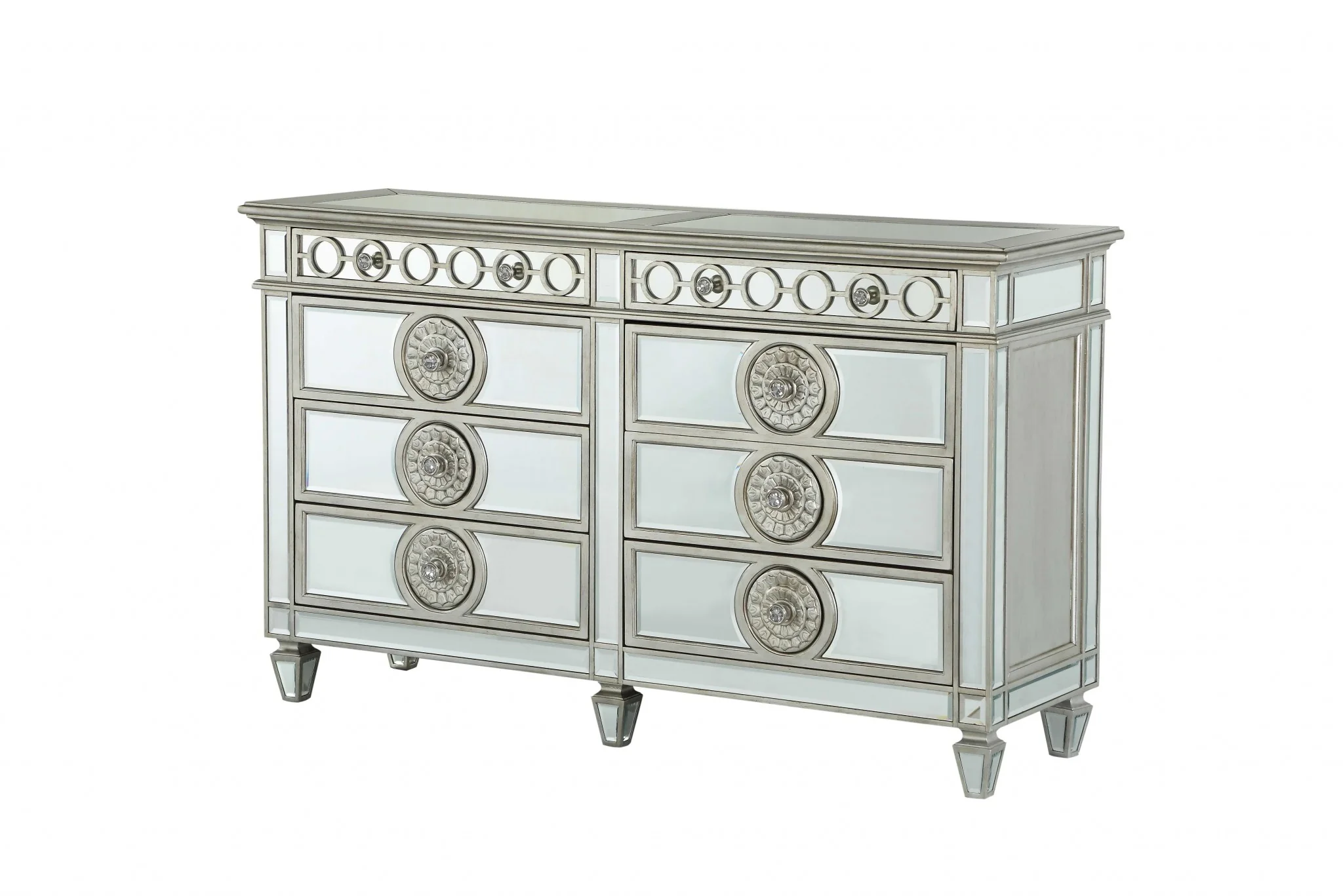 Mirrored Wood Dresser By Homeroots
