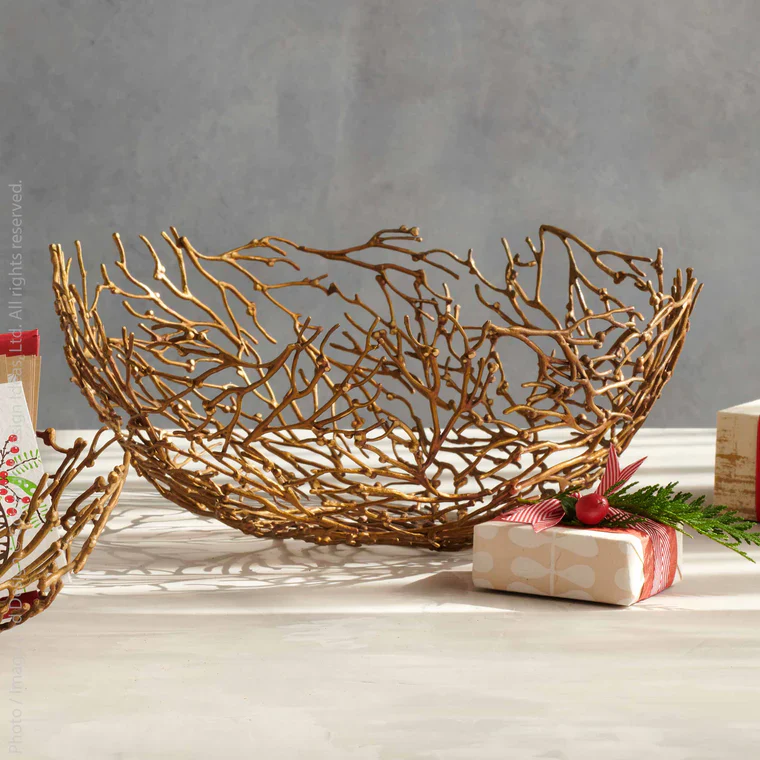 Mistletoe Bowl-13.4 Dia By Texture Designideas