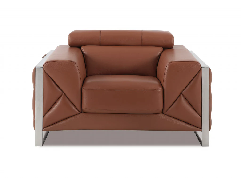 Mod Black Leather and Chrome Deco Accent Chair By Homeroots - Image 7